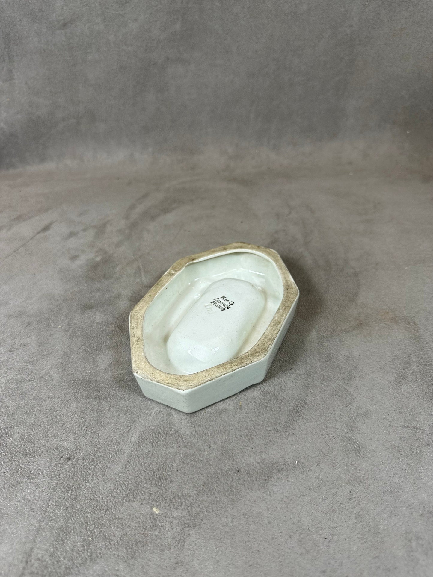 Vintage Lucas Bols liqueur gins ashtray in Keller and Guerin earthenware Made in France 1960