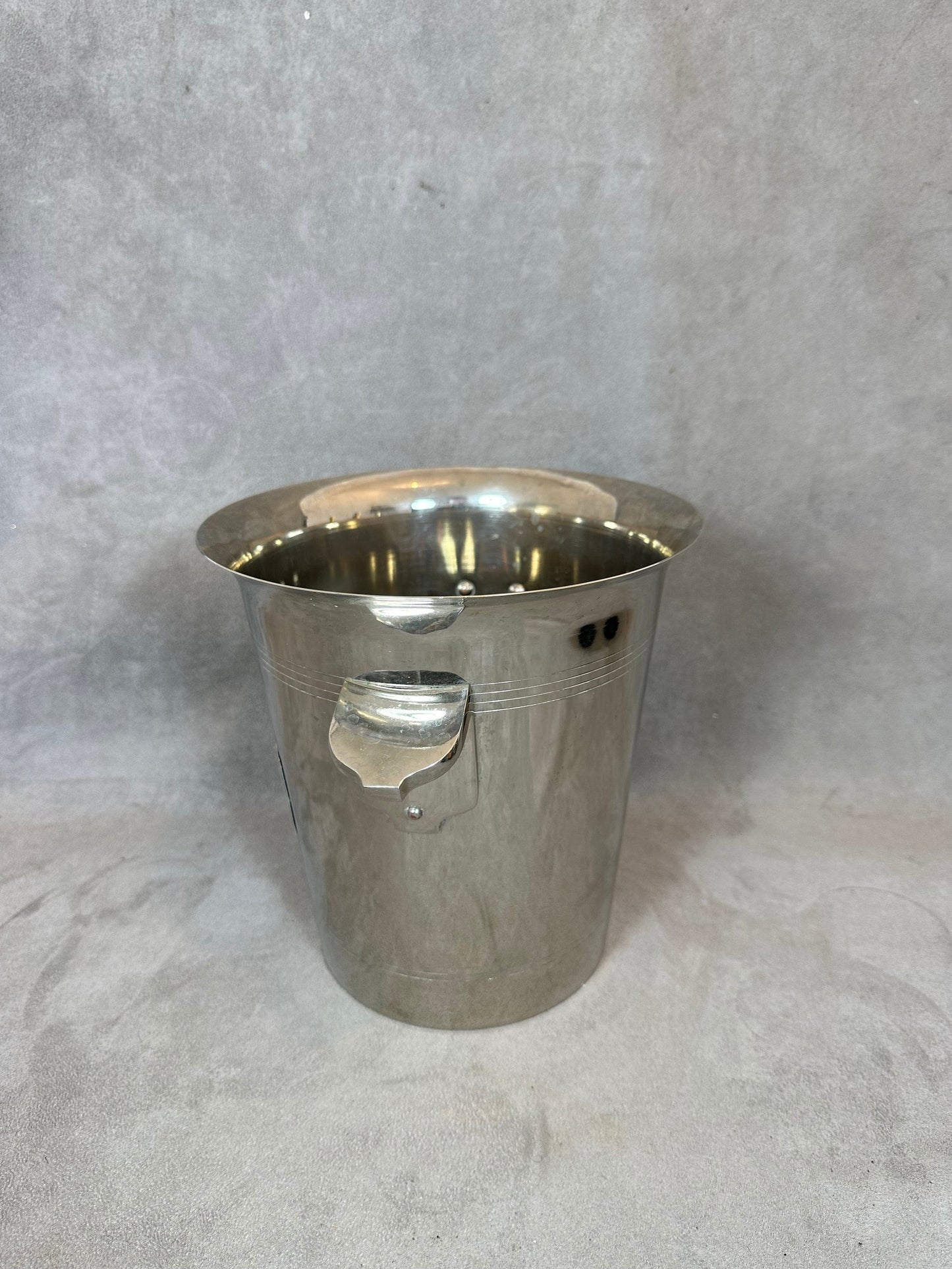 RARE Antique French chrome champagne cooler, Made for Champagne GIESLER &amp; Co in AVIZE.