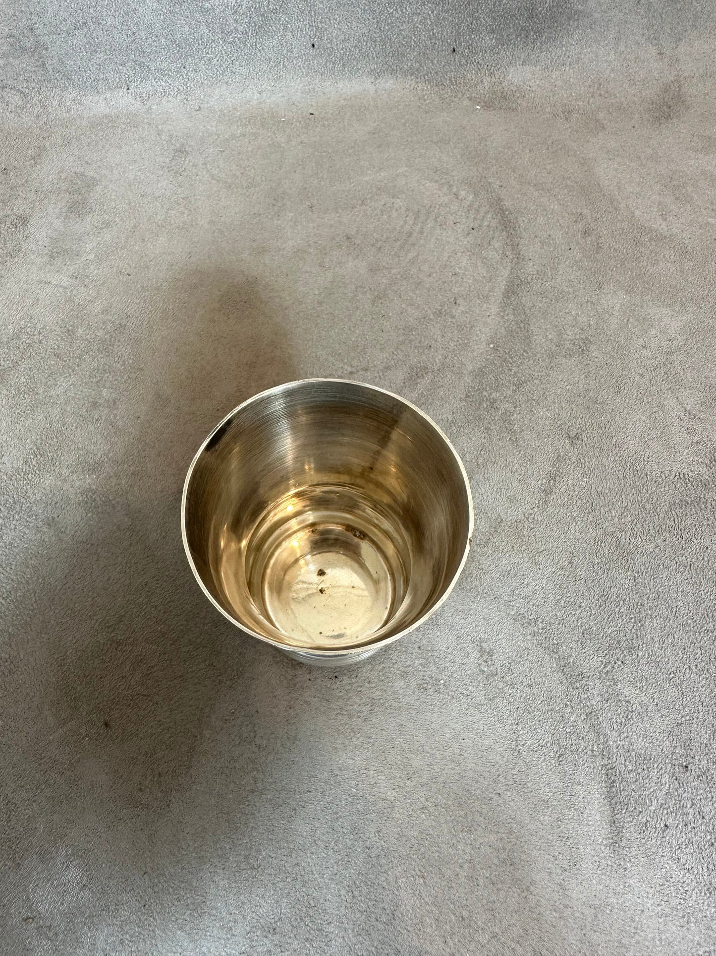 Timbale de baptêmes en métal argenté Made in France 1970's