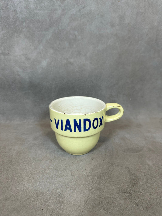 RARE Vintage Viandox earthenware mug Made in France 1950s