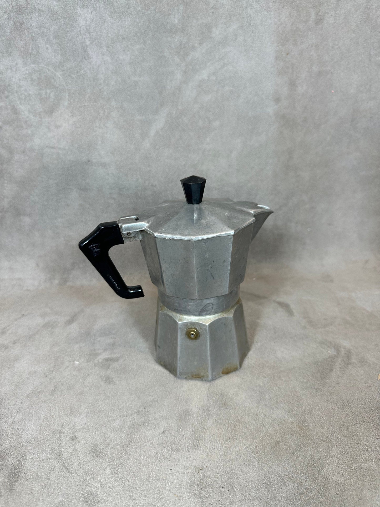 Vintage Italian aluminum coffee maker Made in Italy 1970