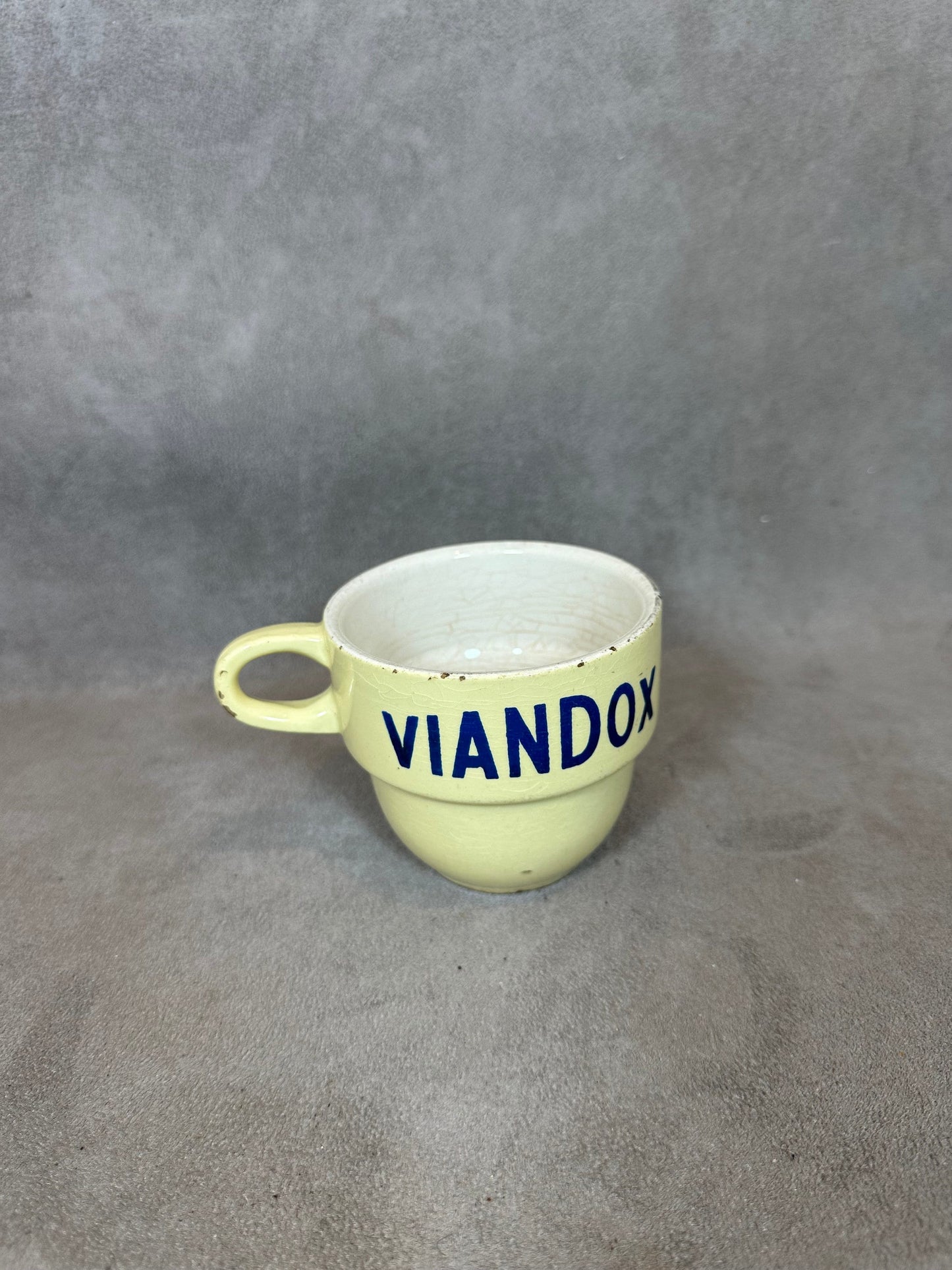 RARE Vintage Viandox earthenware mug Made in France 1950s