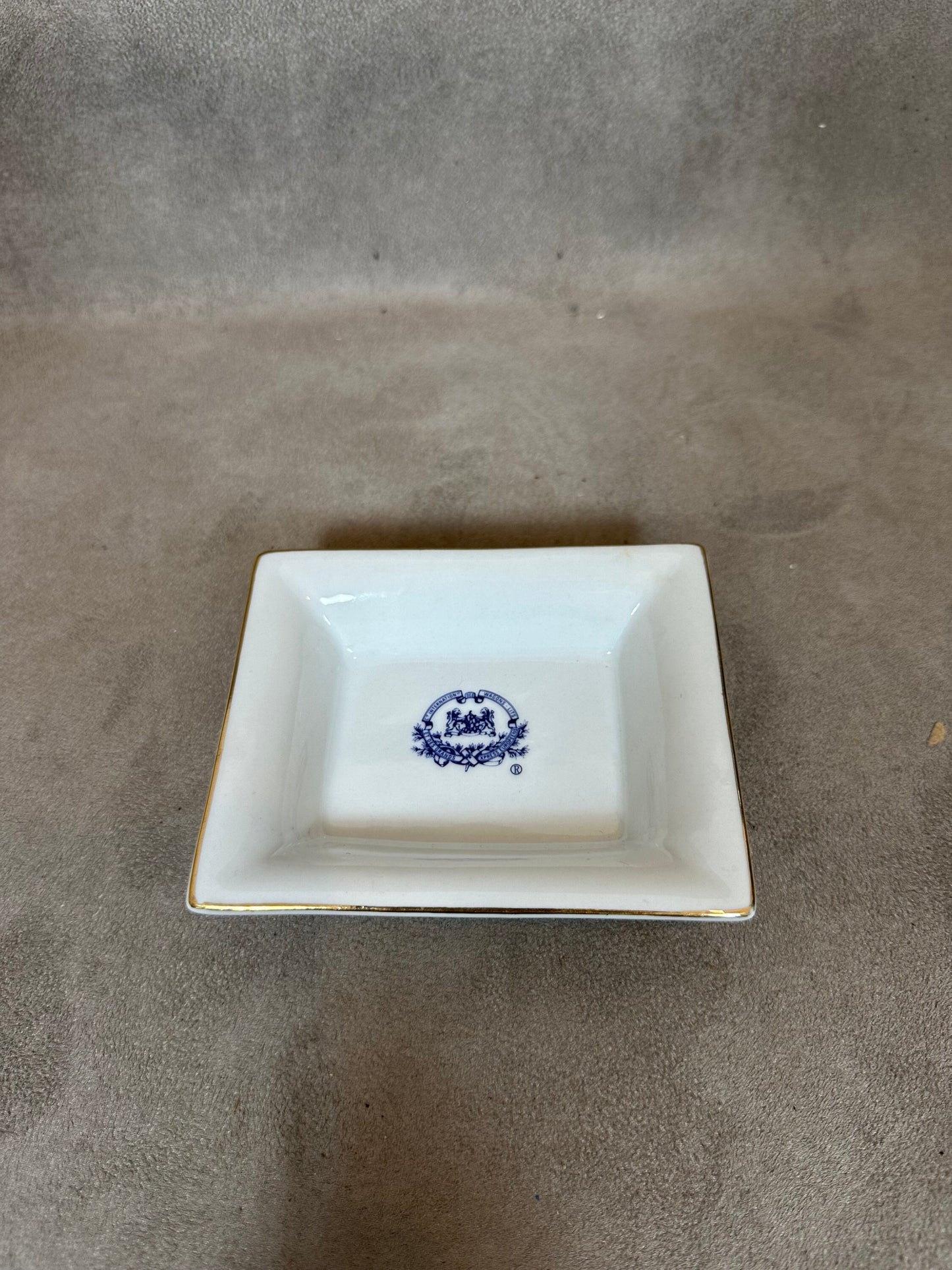 Vintage Les Wagons Lits porcelain advertising ashtray Made in France