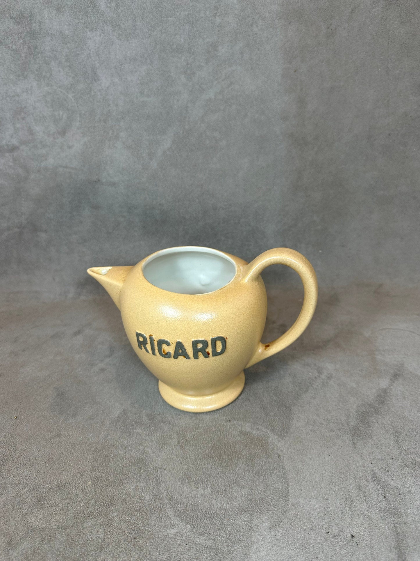 Ricard brown ceramic pitcher Made in France 1970s