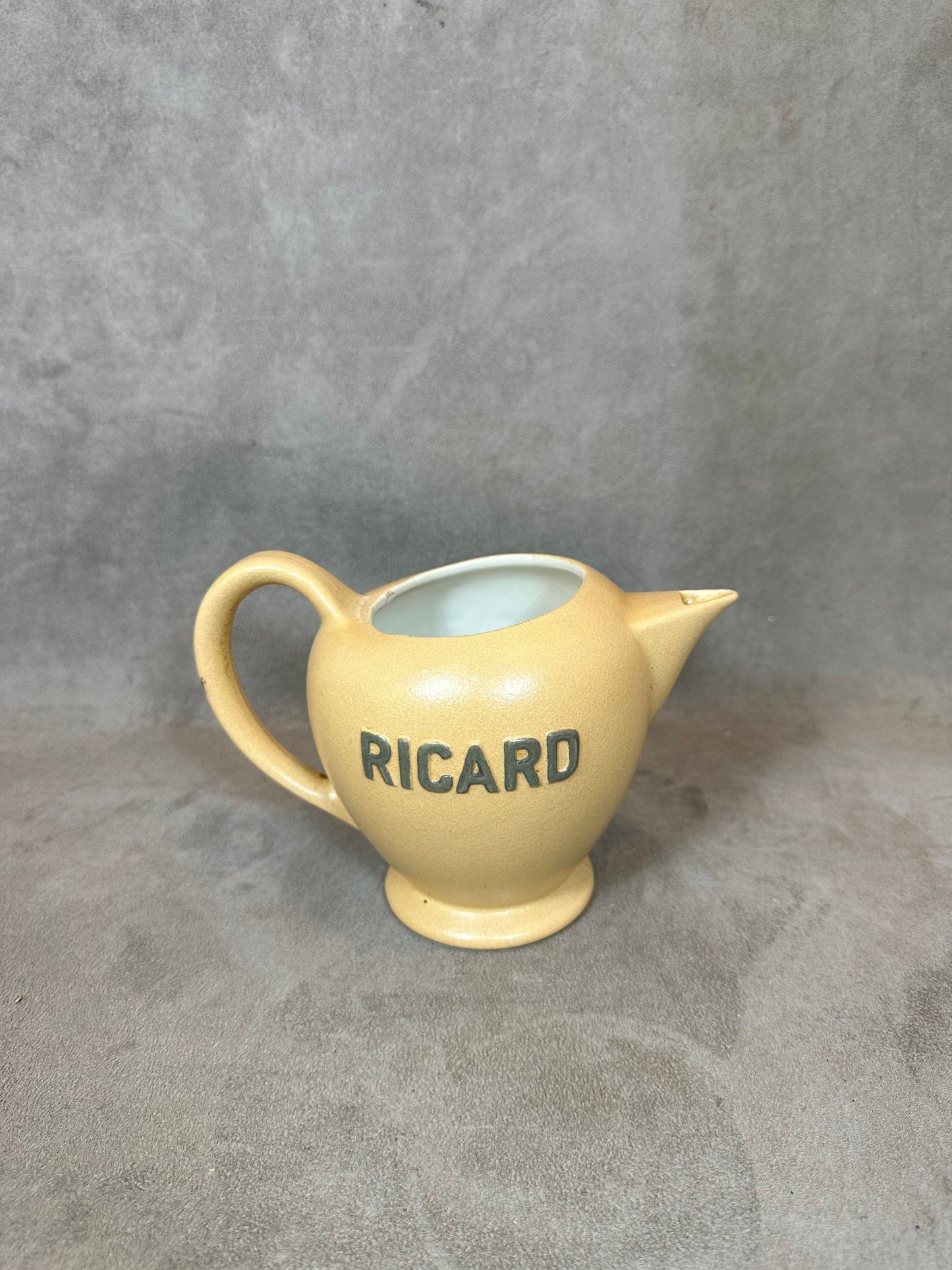 Ricard brown ceramic pitcher Made in France 1970s