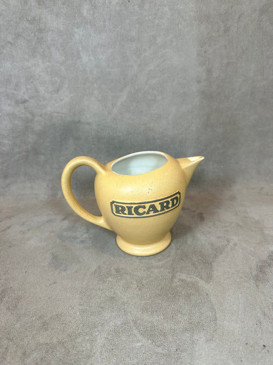 Ricard brown ceramic pitcher Made in France 1970s