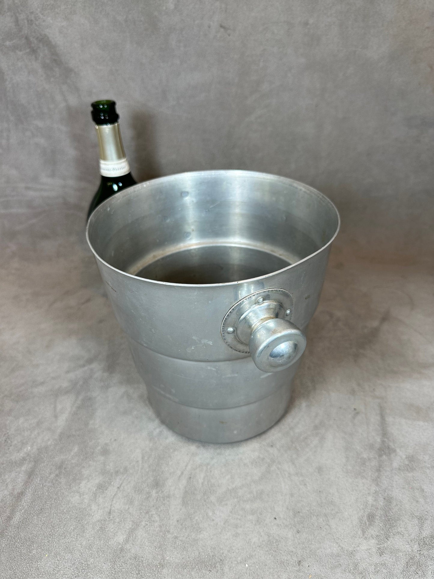 RARE Vintage Laurent-Perrier aluminum champagne bucket made in France 1950s