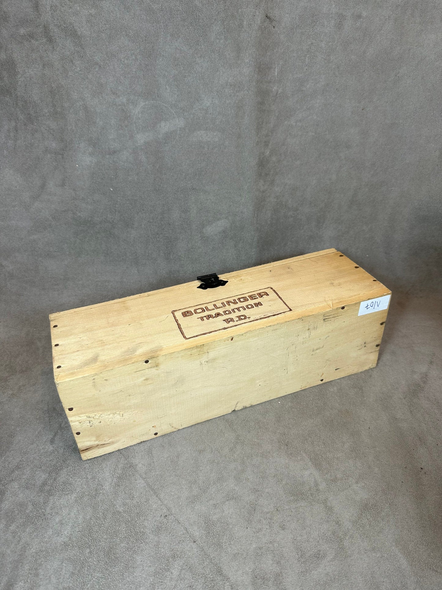 Wooden box for Bollinger champagne bottles Made in France 1960s