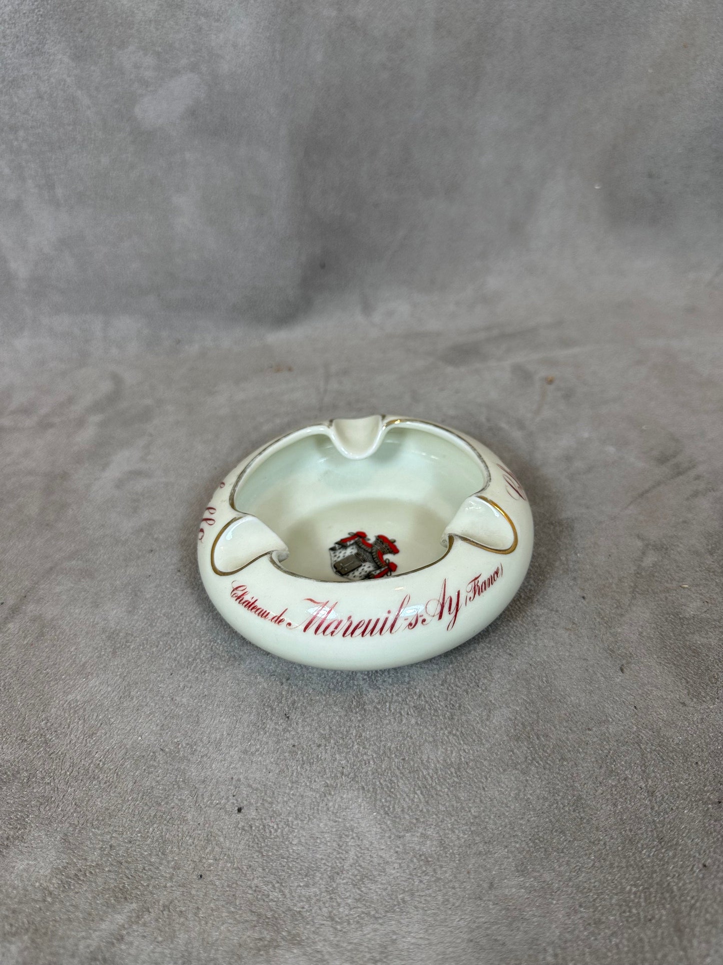 RARE Montebello porcelain champagne ashtray by Bernardaud Limoges vintage Made in France 1950