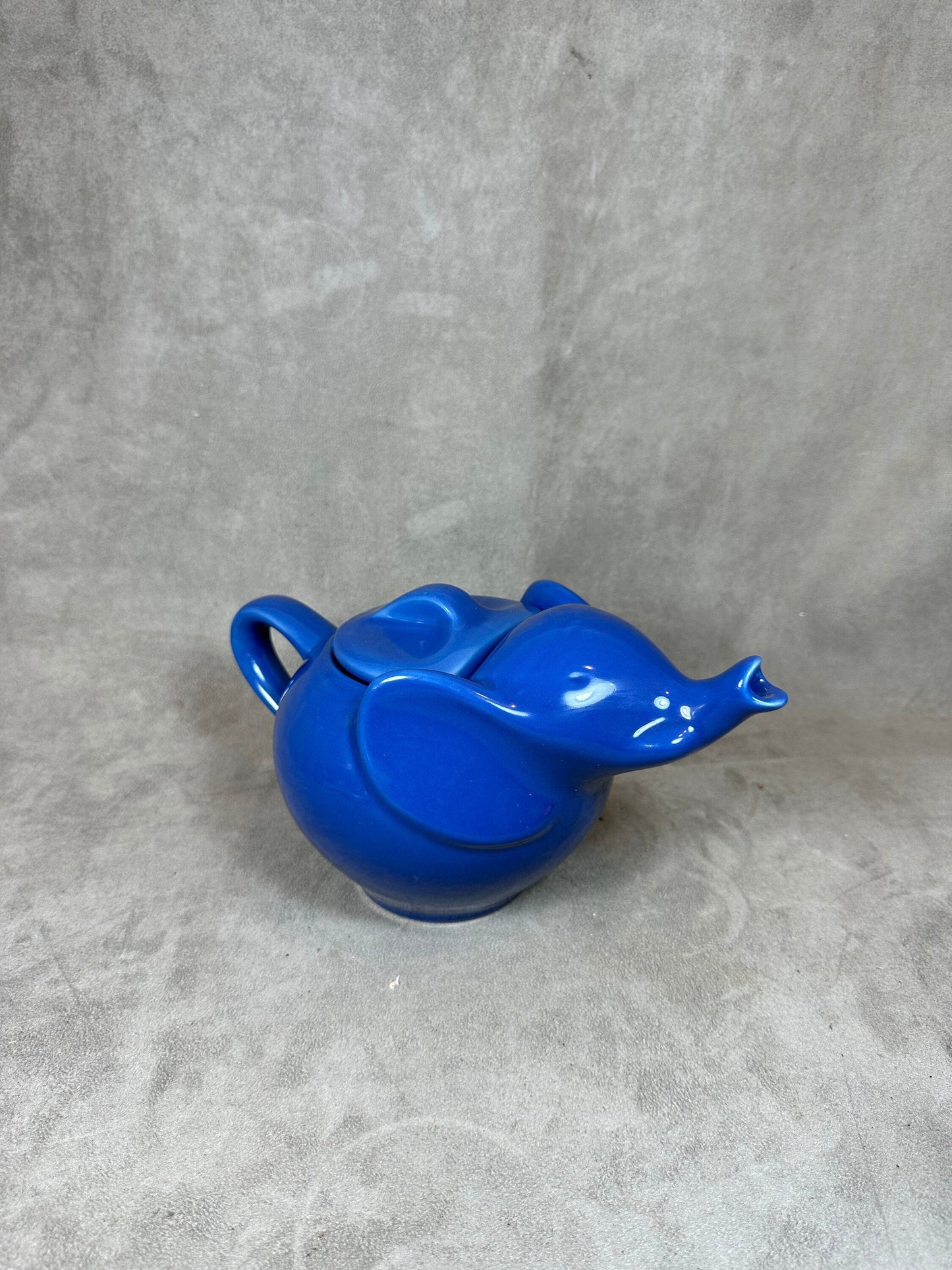 Beautiful blue ceramic teapot in the shape of an elephant Made in France