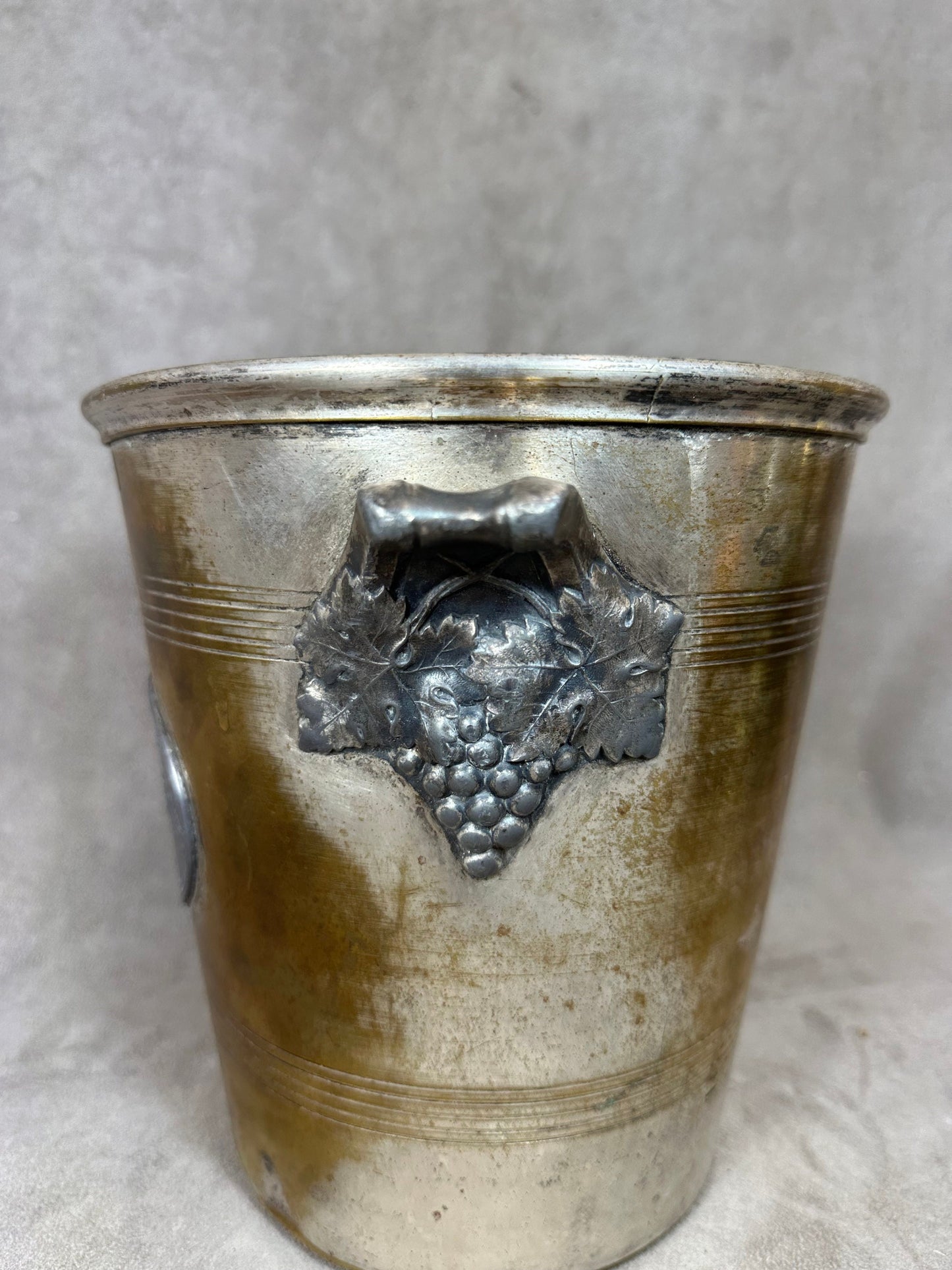 VERY RARE Magnificent vintage Charles Heidsieck metal champagne bucket 1900s