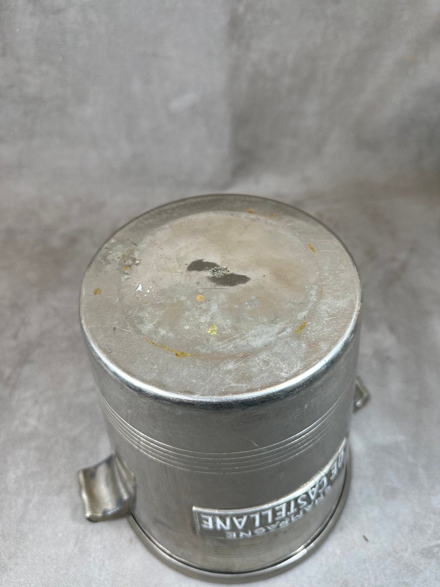 VERY RARE De Castellane champagne bucket in Argit metal 1950 vintage Made in France