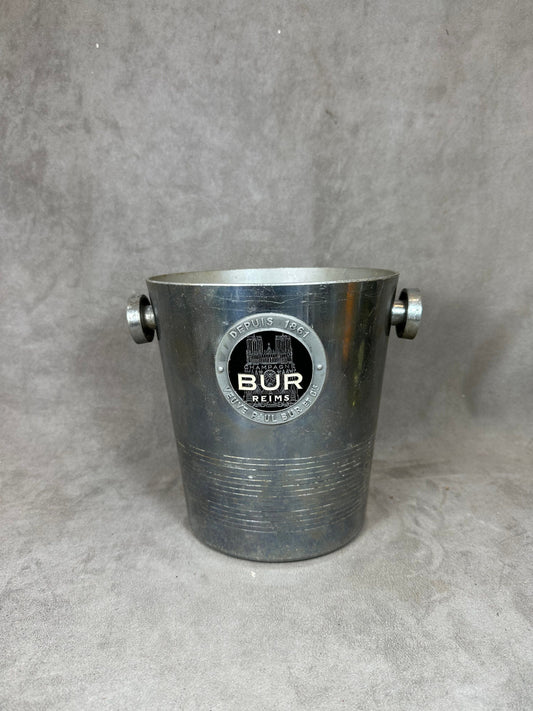 RARE Vintage metal BUR champagne bucket Made in France 1960s