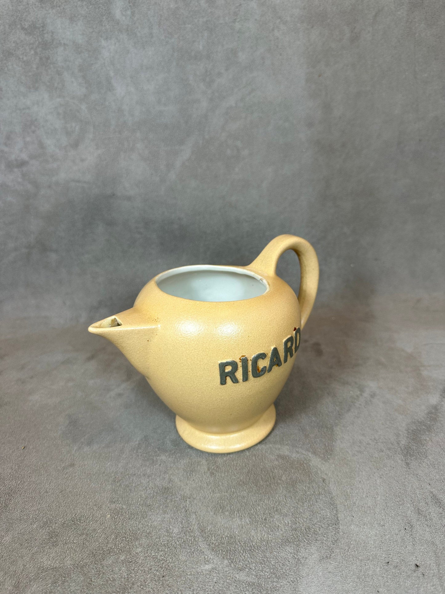 Ricard brown ceramic pitcher Made in France 1970s