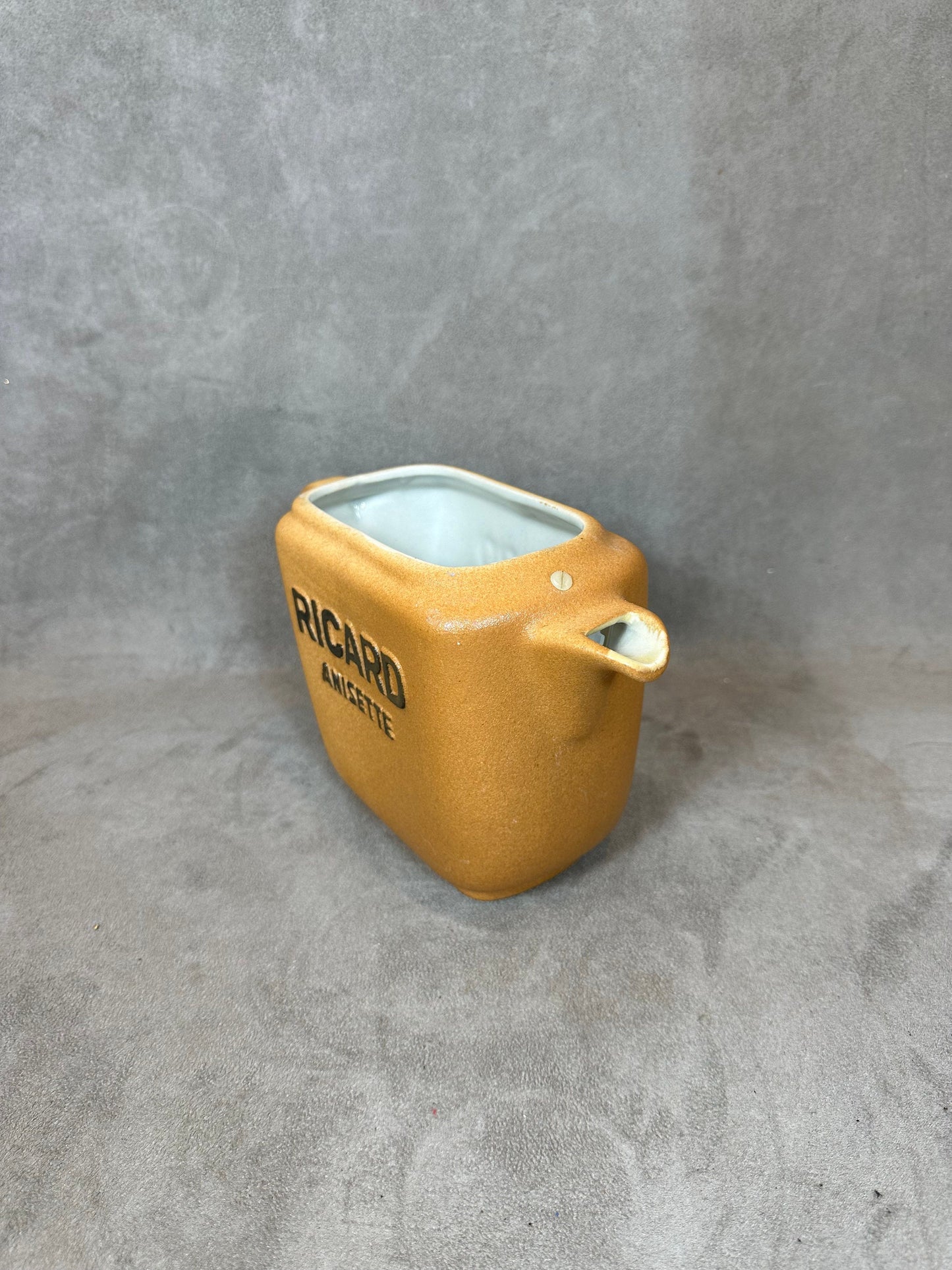 Ricard brown ceramic pitcher Made in France 1970s