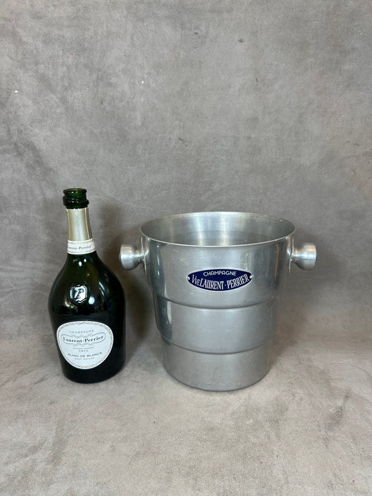 RARE Vintage Laurent-Perrier aluminum champagne bucket made in France 1950s