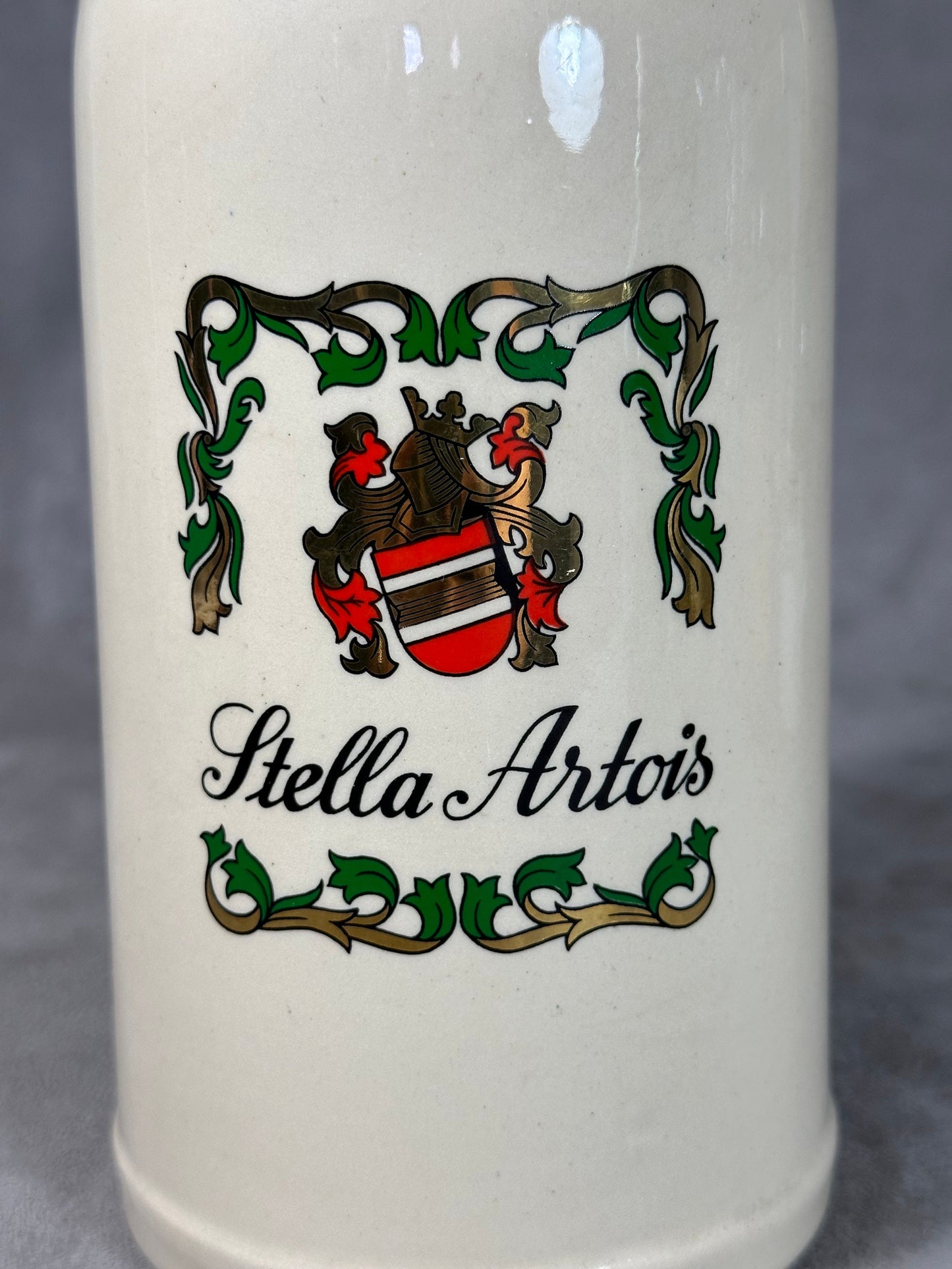 Vintage Stella Artois Ceramic Beer Mug 1 Liter Made in Germany