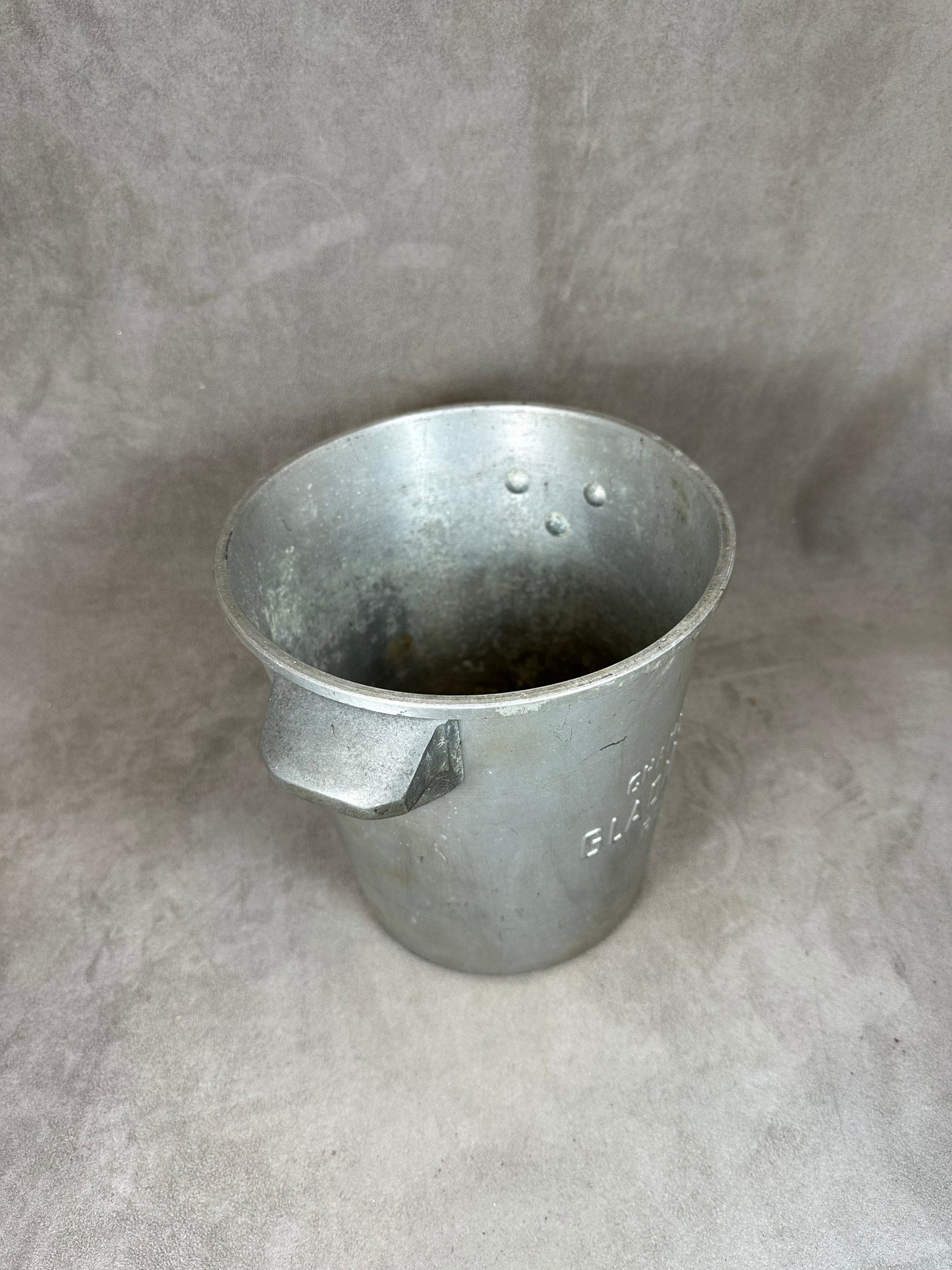 RARE Aluminum Champagne Bucket Champagne Gladiateur Reims defunct house belonging to Roederer 1930s