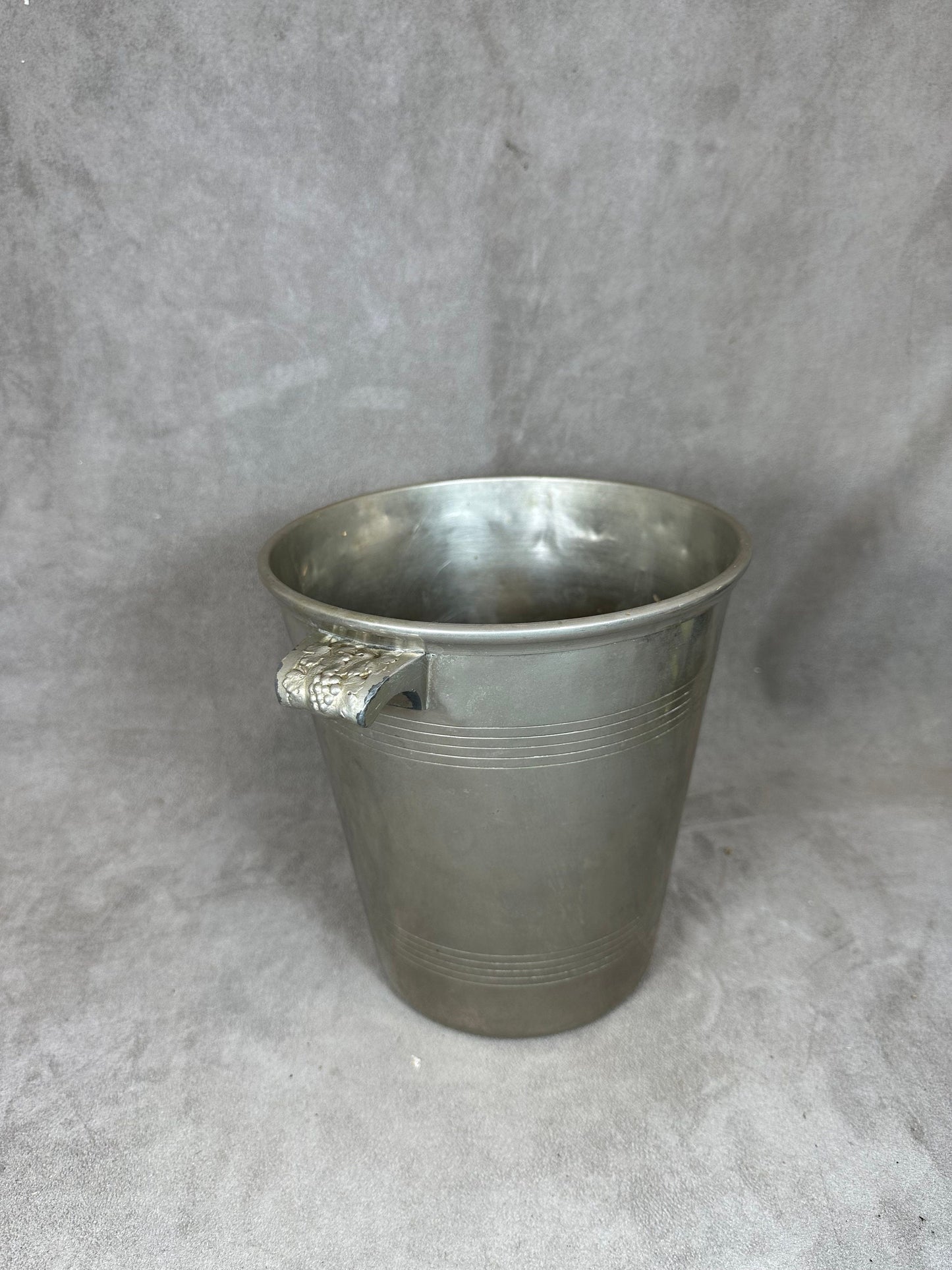 VERY RARE De Castellane champagne bucket in Argit metal 1950 vintage Made in France