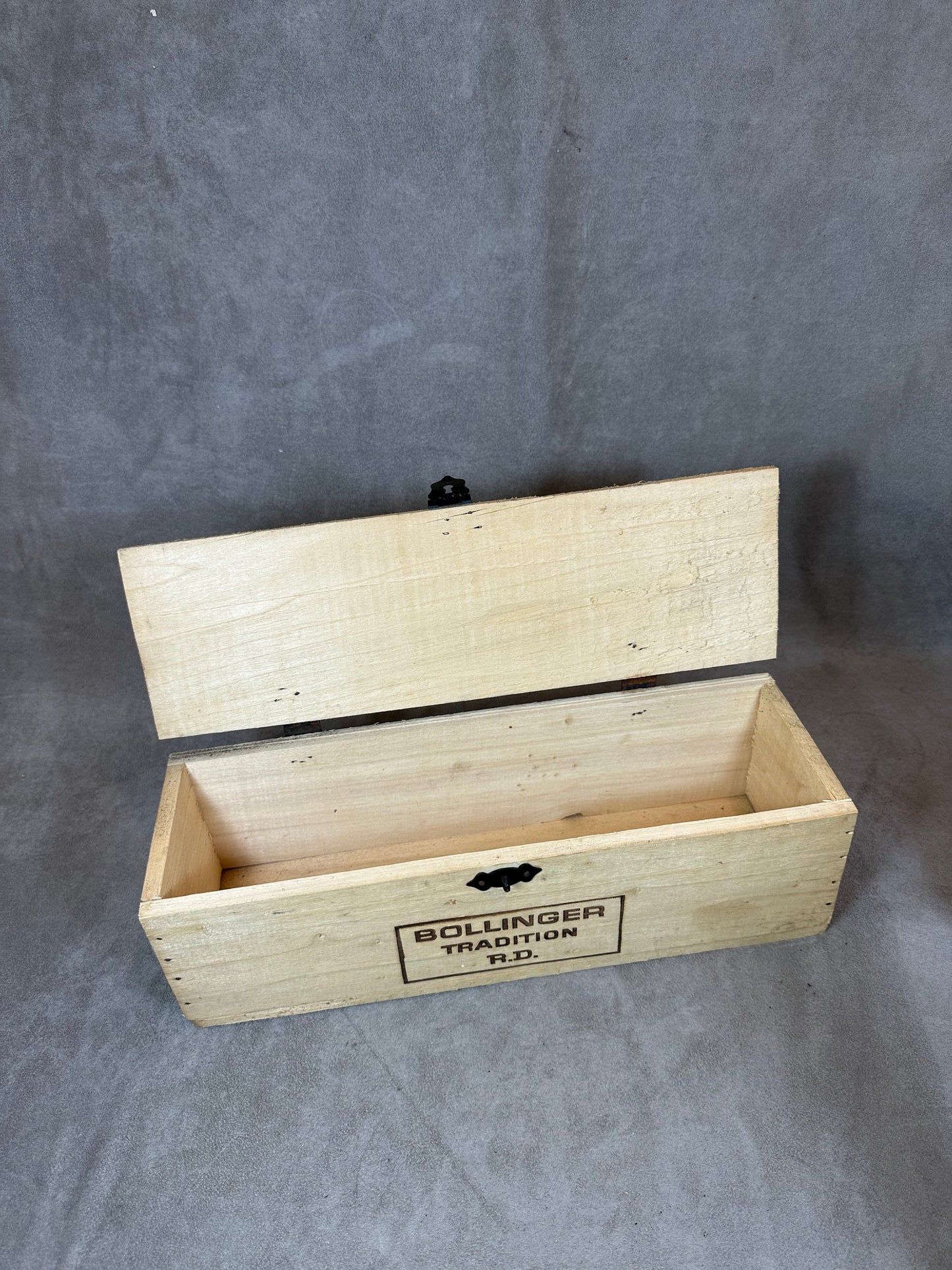 Wooden box for Bollinger champagne bottles Made in France 1960s