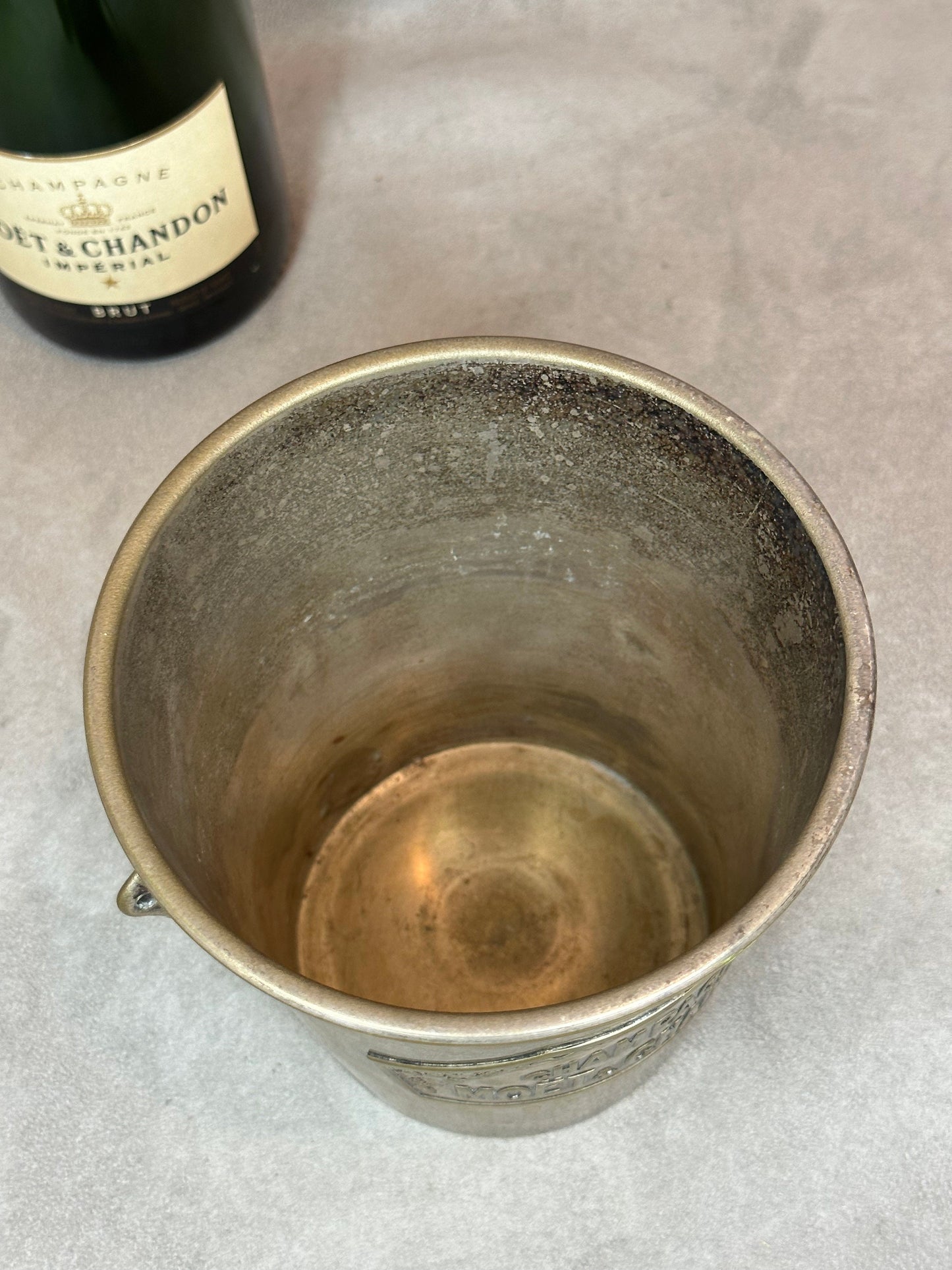 VERY RARE Vintage Möet &amp; Chandon Argit 1930 Ice Bucket Made in France