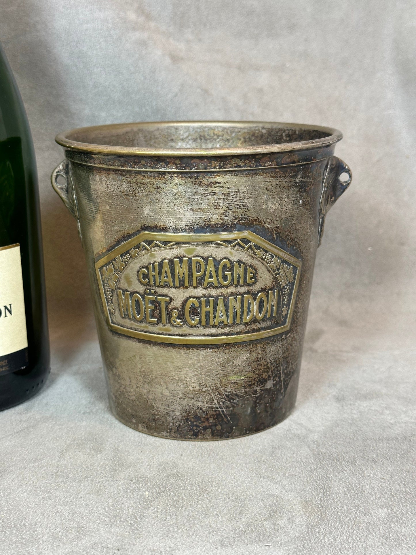 VERY RARE Vintage Möet &amp; Chandon Argit 1930 Ice Bucket Made in France