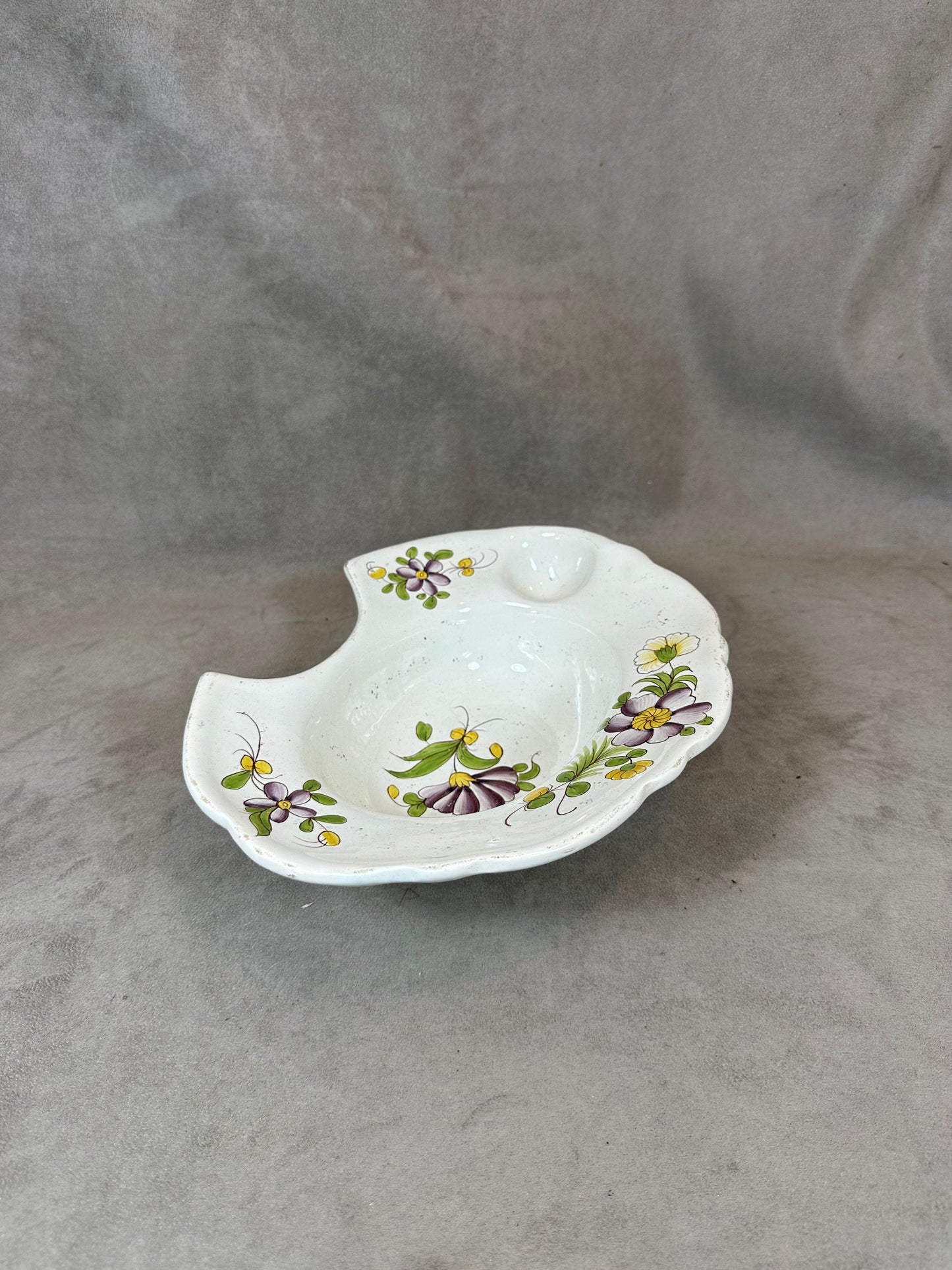 Earthenware Shaving Dish, Made in France, Vintage 1960