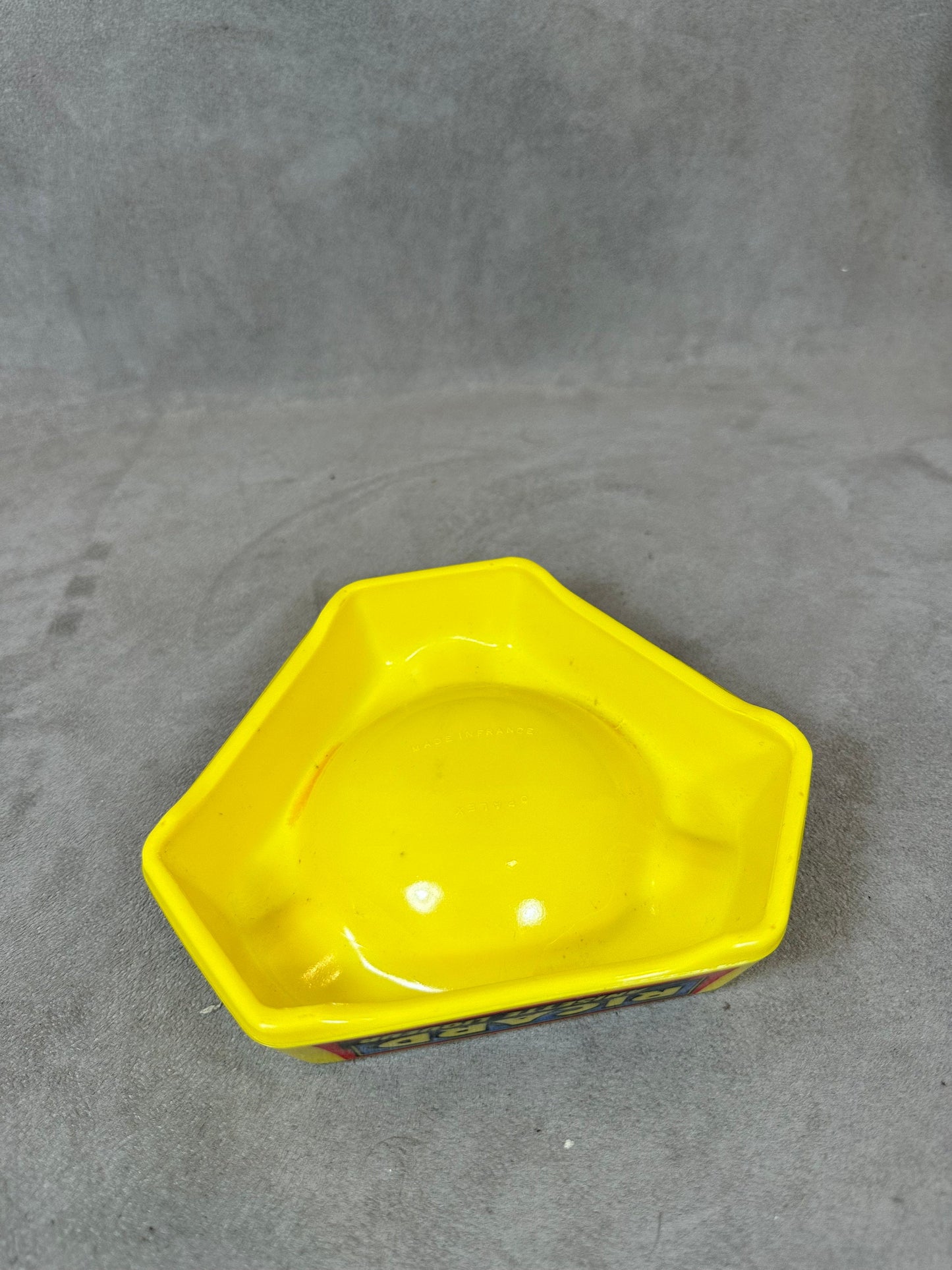 Ricard triangular bar ashtray vintage yellow glass advertising ashtray Vintage 1960