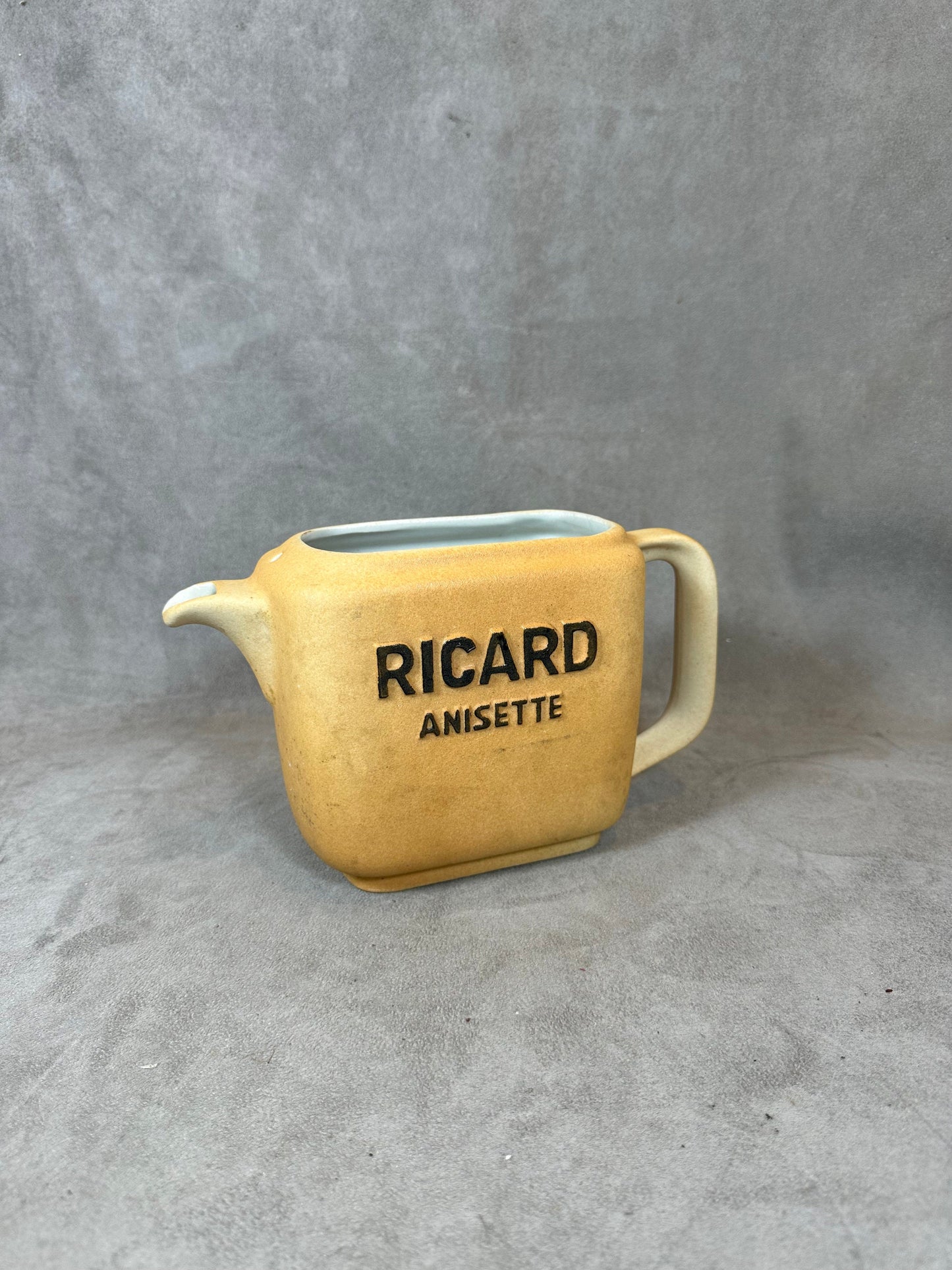 Ricard brown ceramic pitcher Made in France 1970s