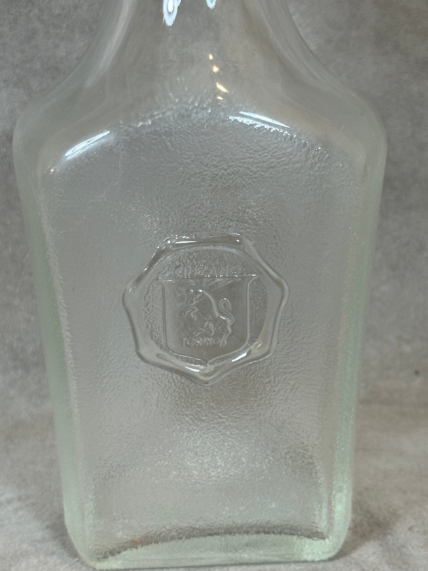 Glass Water Jug, Cinzano Torino, Made in Italy, Vintage 1980