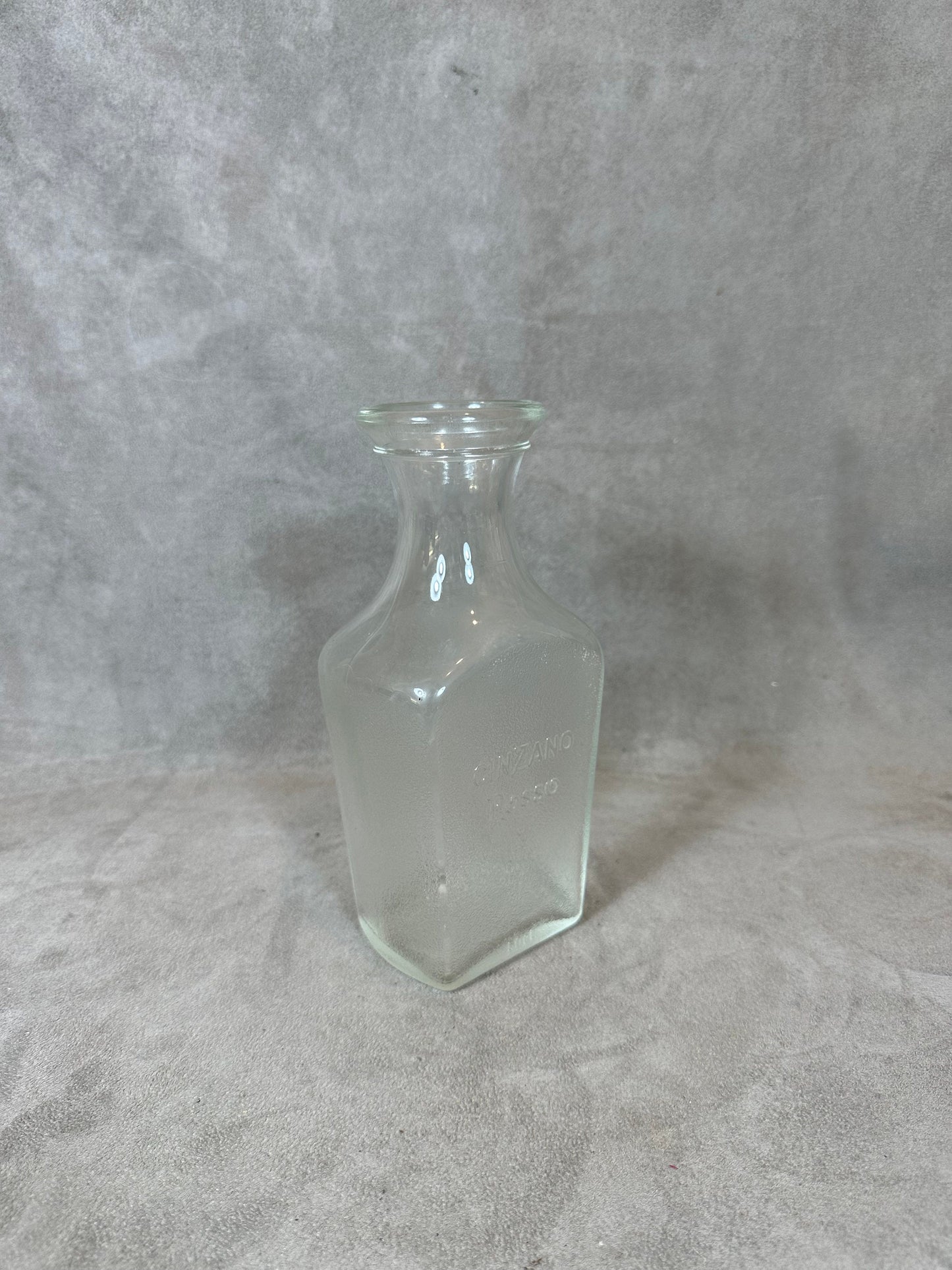 Glass Water Jug, Cinzano Torino, Made in Italy, Vintage 1980