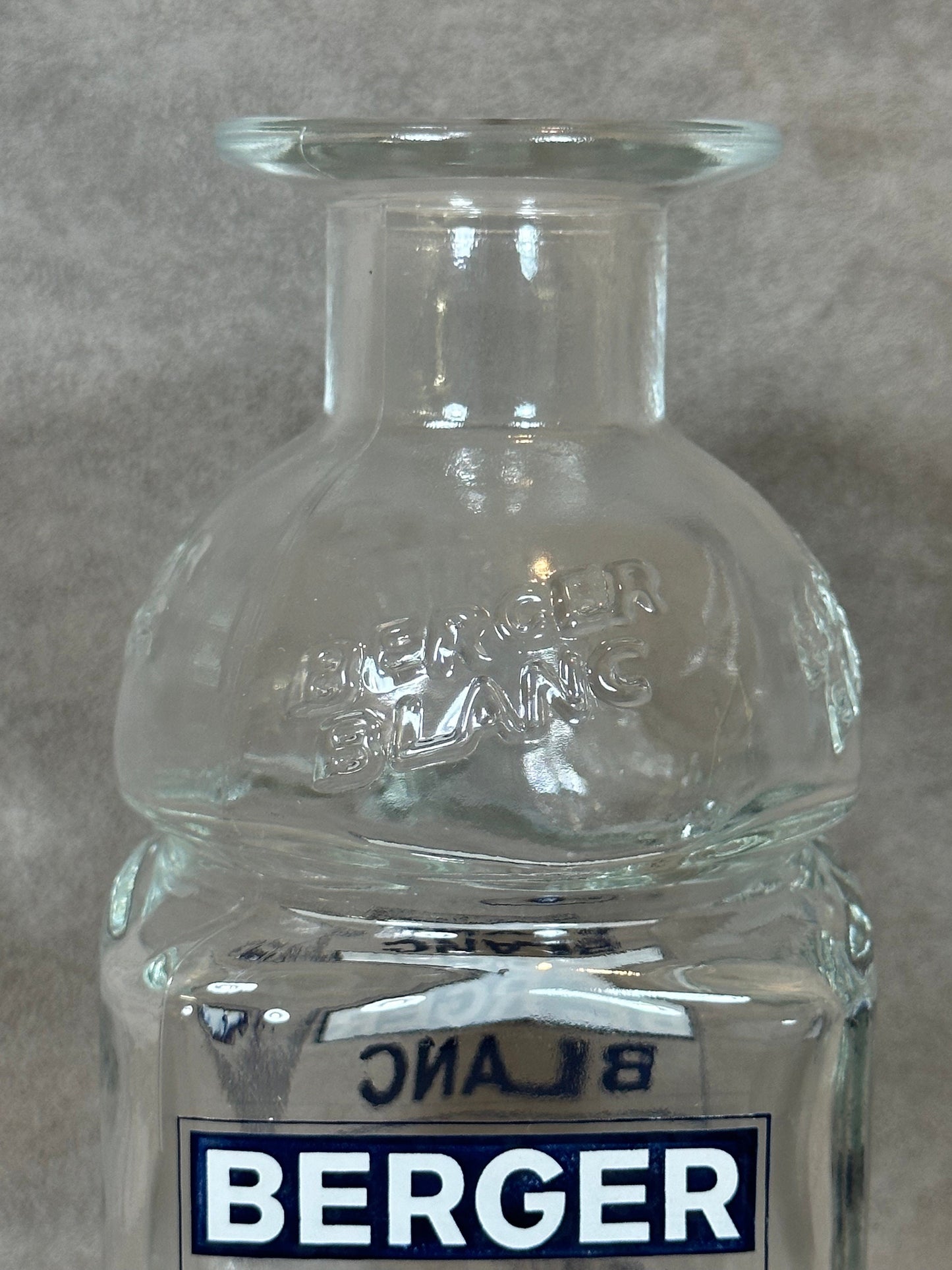 Berger white glass water jug ​​Made in France vintage Year 1980