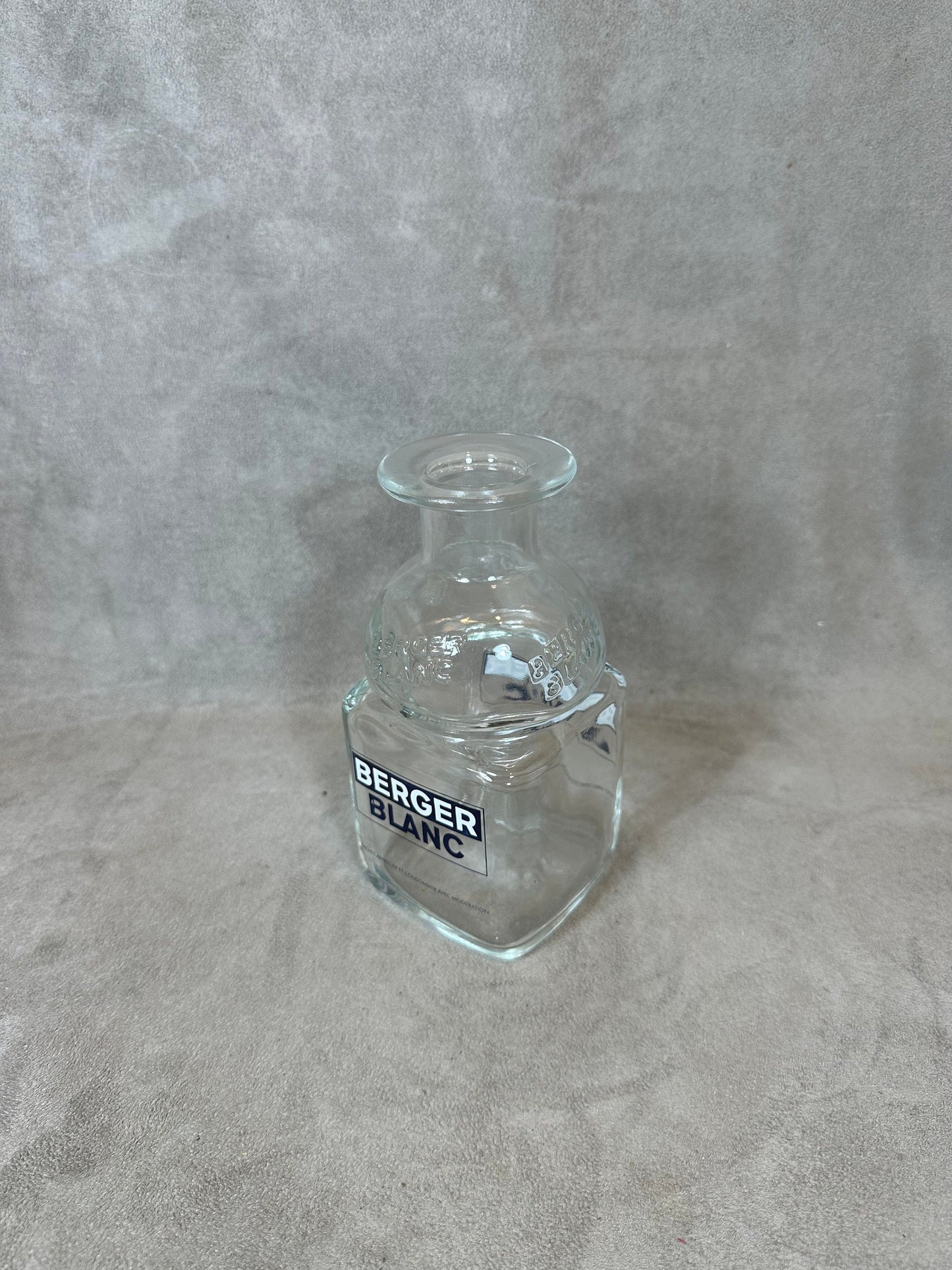 Berger white glass water jug ​​Made in France vintage Year 1980