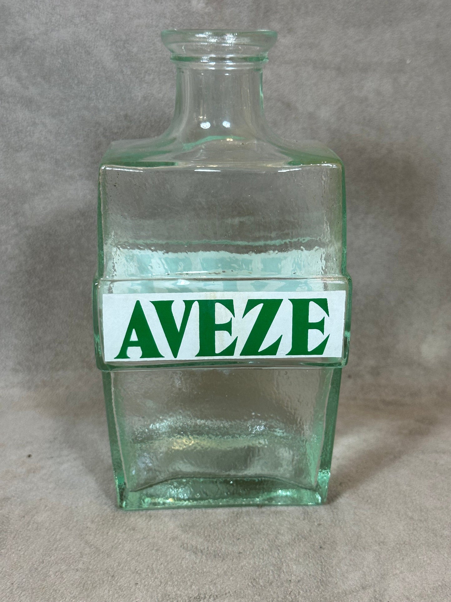 Glass Water Jug, Aveze Liqueur, Made in France, Vintage 1980