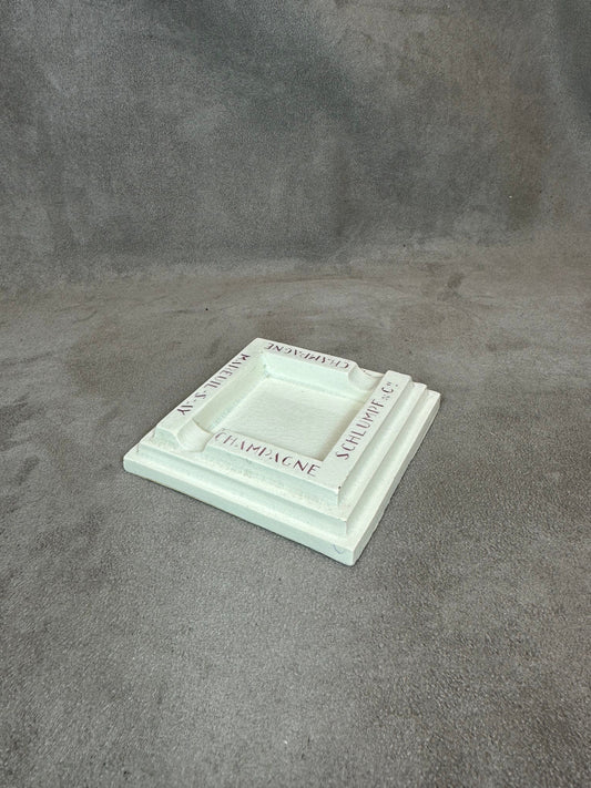 RARE Schlumpf&amp;co champagne ashtray in vintage earthenware Made in France 1950s