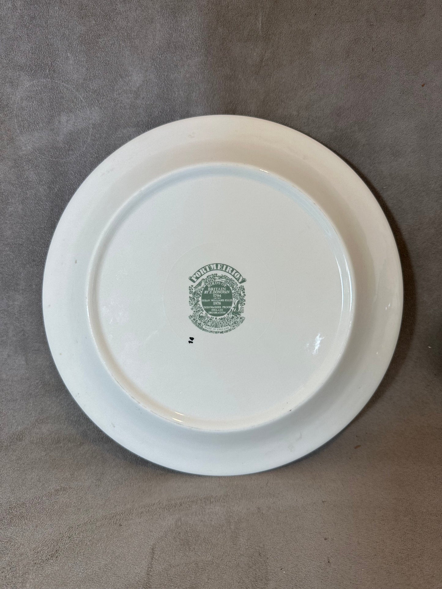 Earthenware Plate, Harlequin Duck, by Portmeirion, Made in England, Vintage 1970