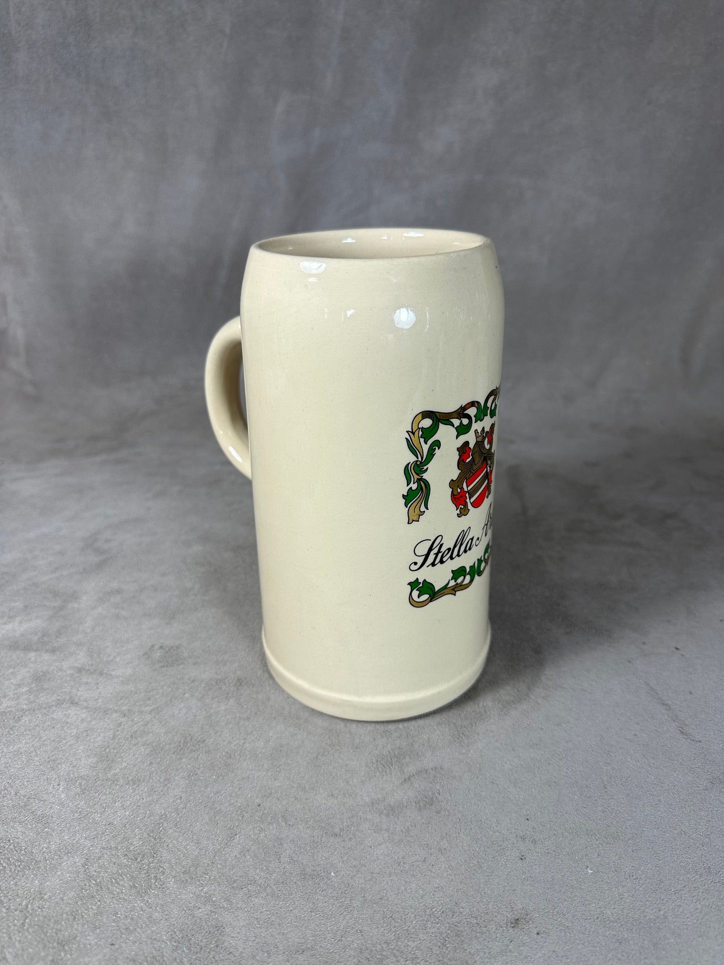 Vintage Stella Artois Ceramic Beer Mug 1 Liter Made in Germany