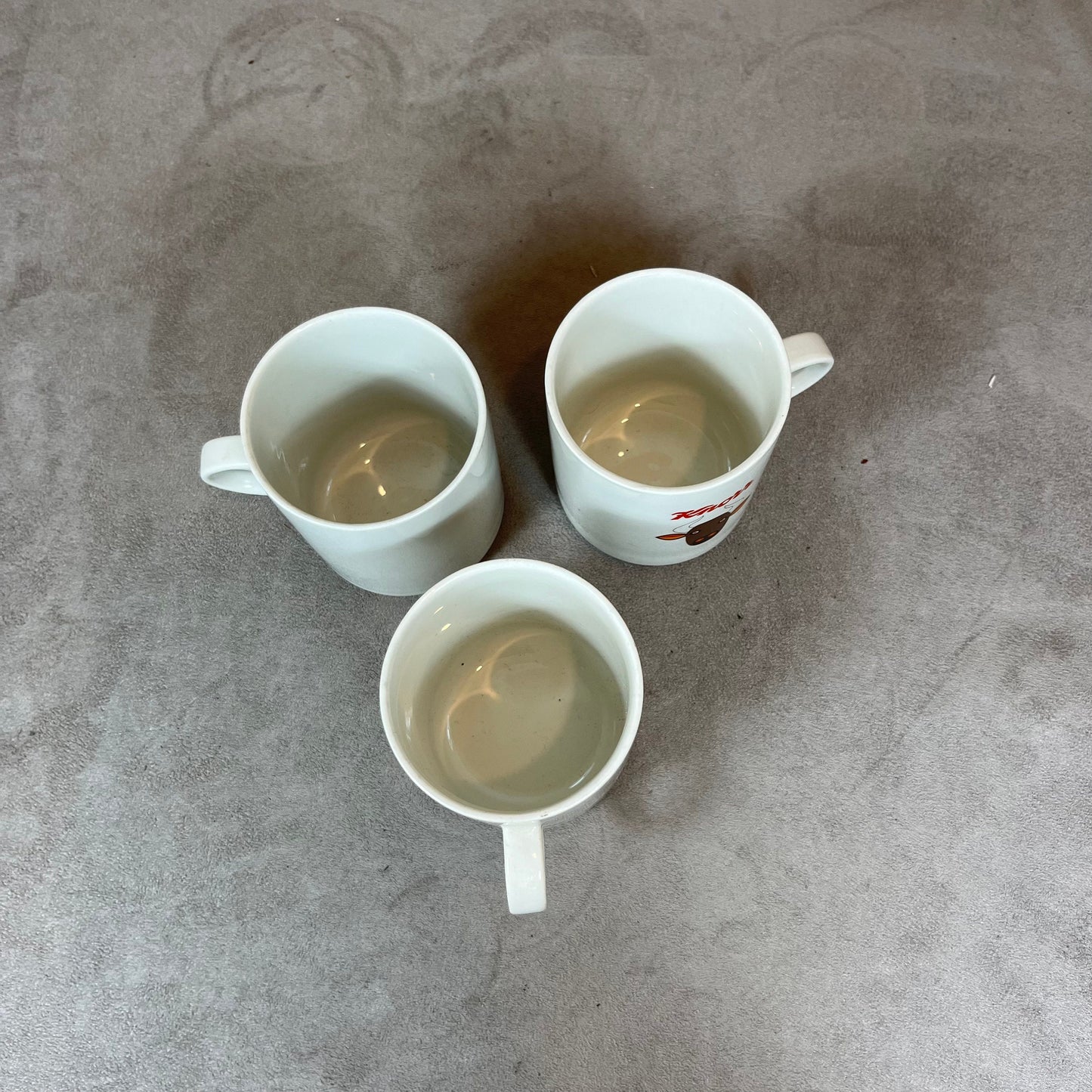 Set of 3 Advertising Mugs in Earthenware, Knorr, Made in France, Vintage 1980