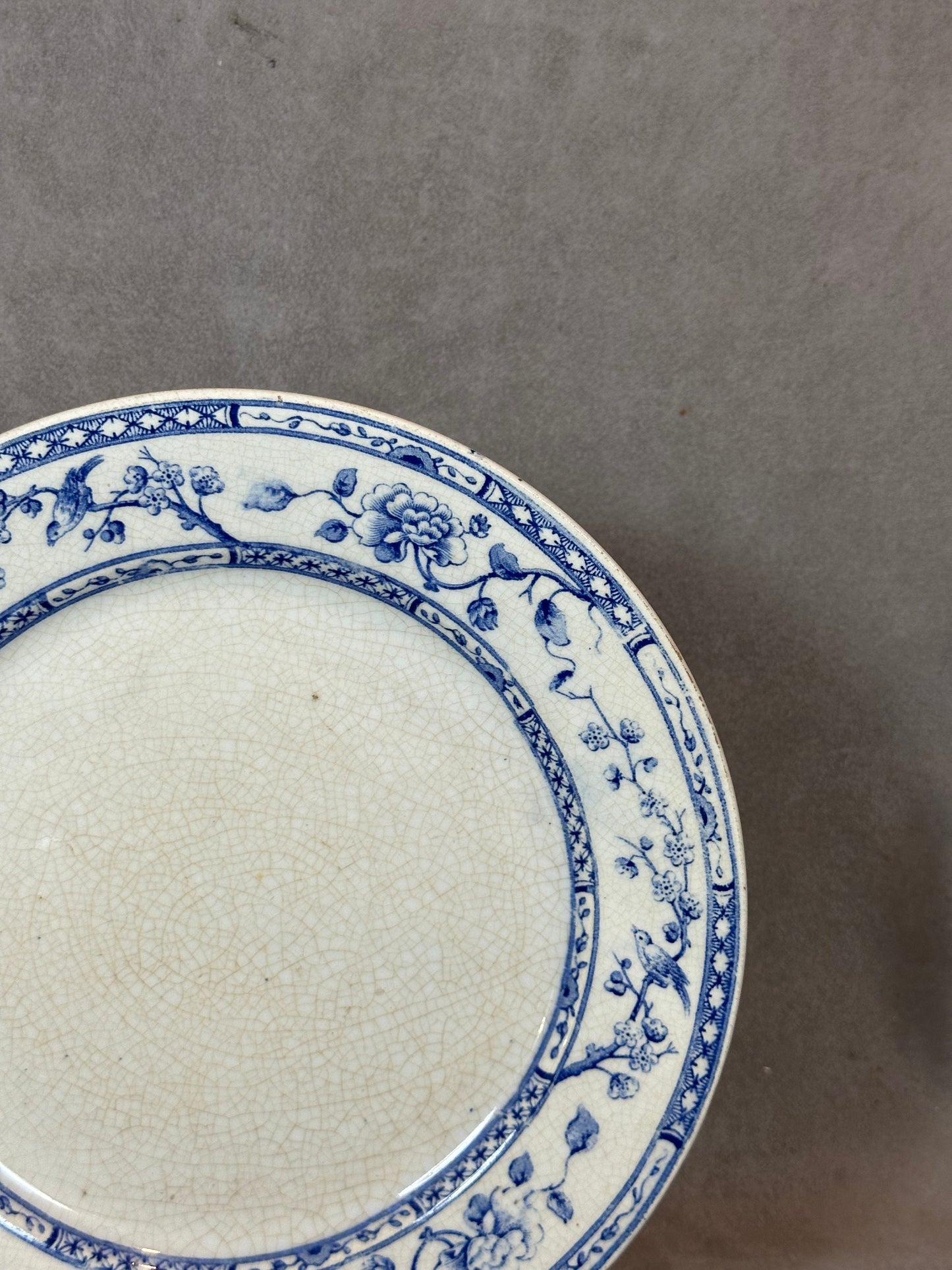 Cremona Earthenware Service Plate by Creil Montereau, Made in France, Vintage 1970