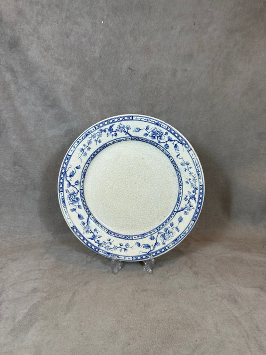 Cremona Earthenware Service Plate by Creil Montereau, Made in France, Vintage 1970