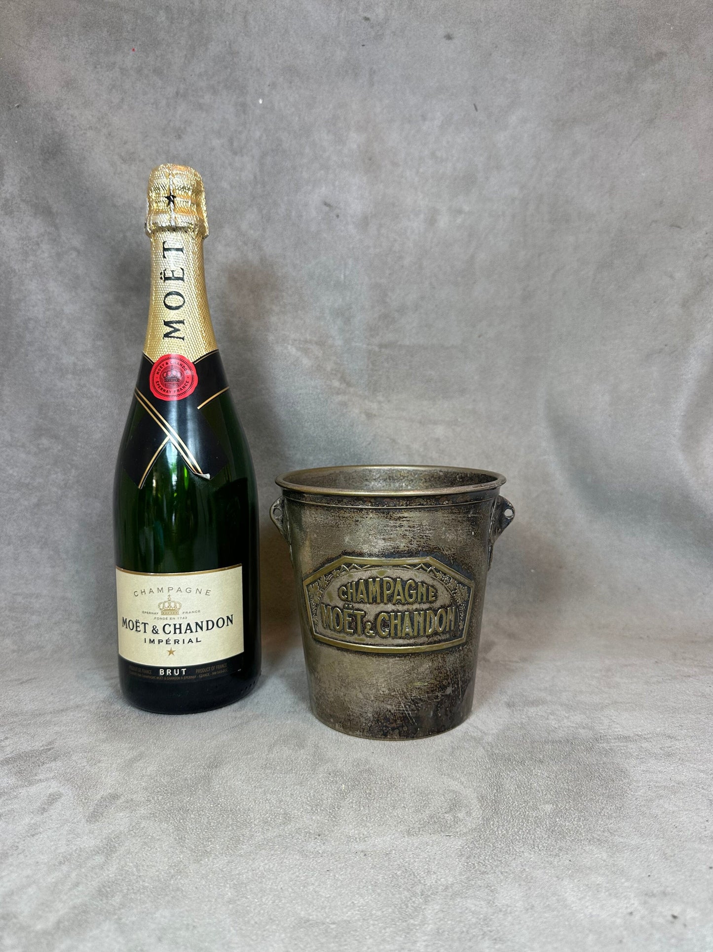 VERY RARE Vintage Möet &amp; Chandon Argit 1930 Ice Bucket Made in France