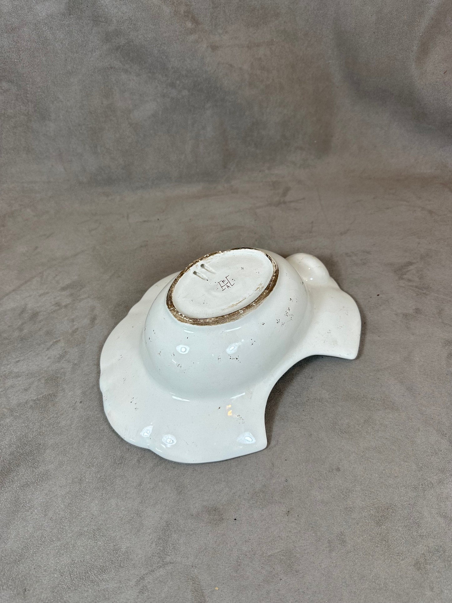 Earthenware Shaving Dish, Made in France, Vintage 1960
