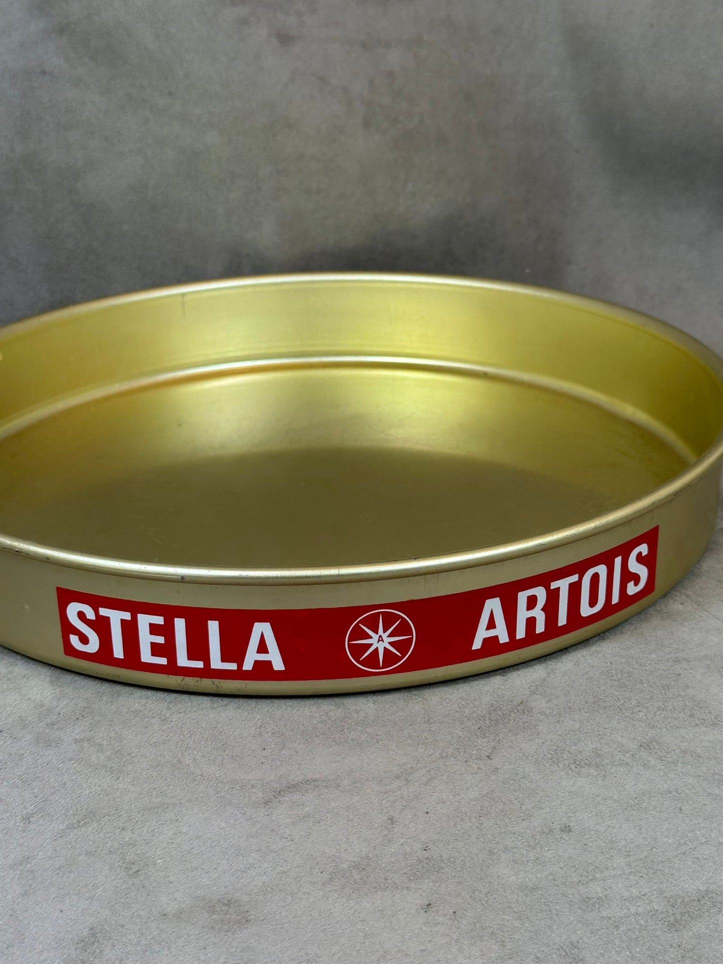 Vintage Stella Artois Aluminum Serving Tray Made in France 1980s