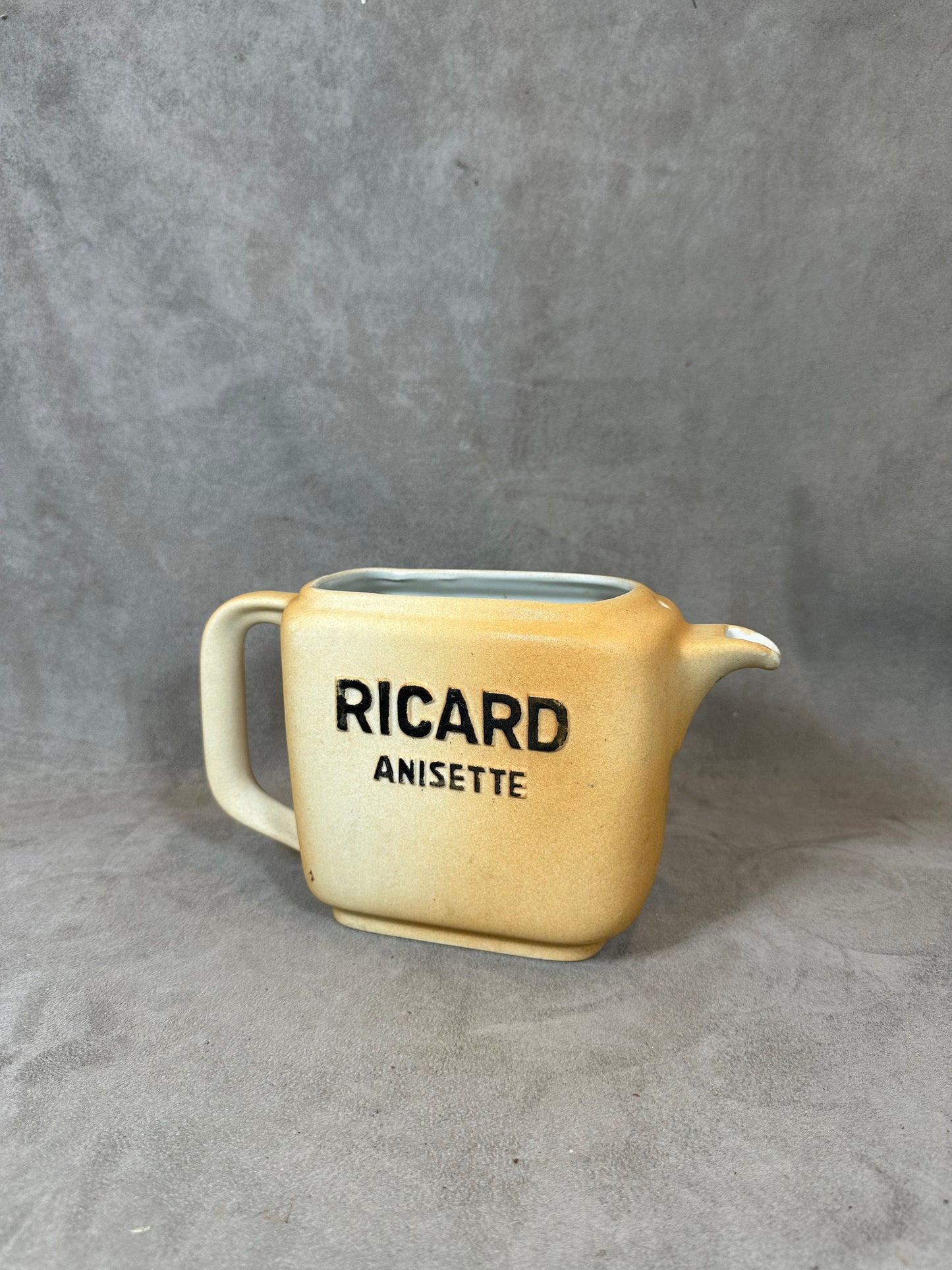 Ricard brown ceramic pitcher Made in France 1970s