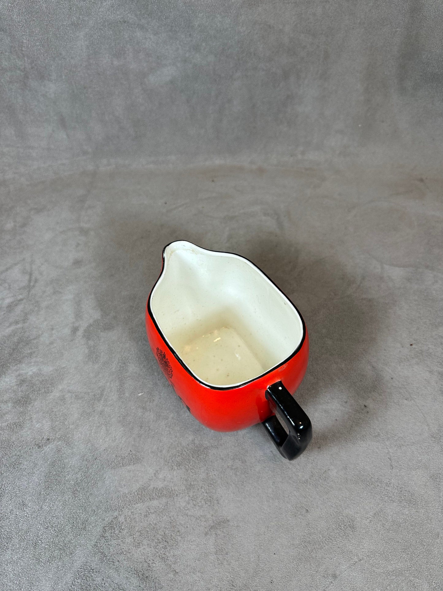 Haig Scotch Whisky vintage red Longchamp earthenware advertising jug Made in France 1970