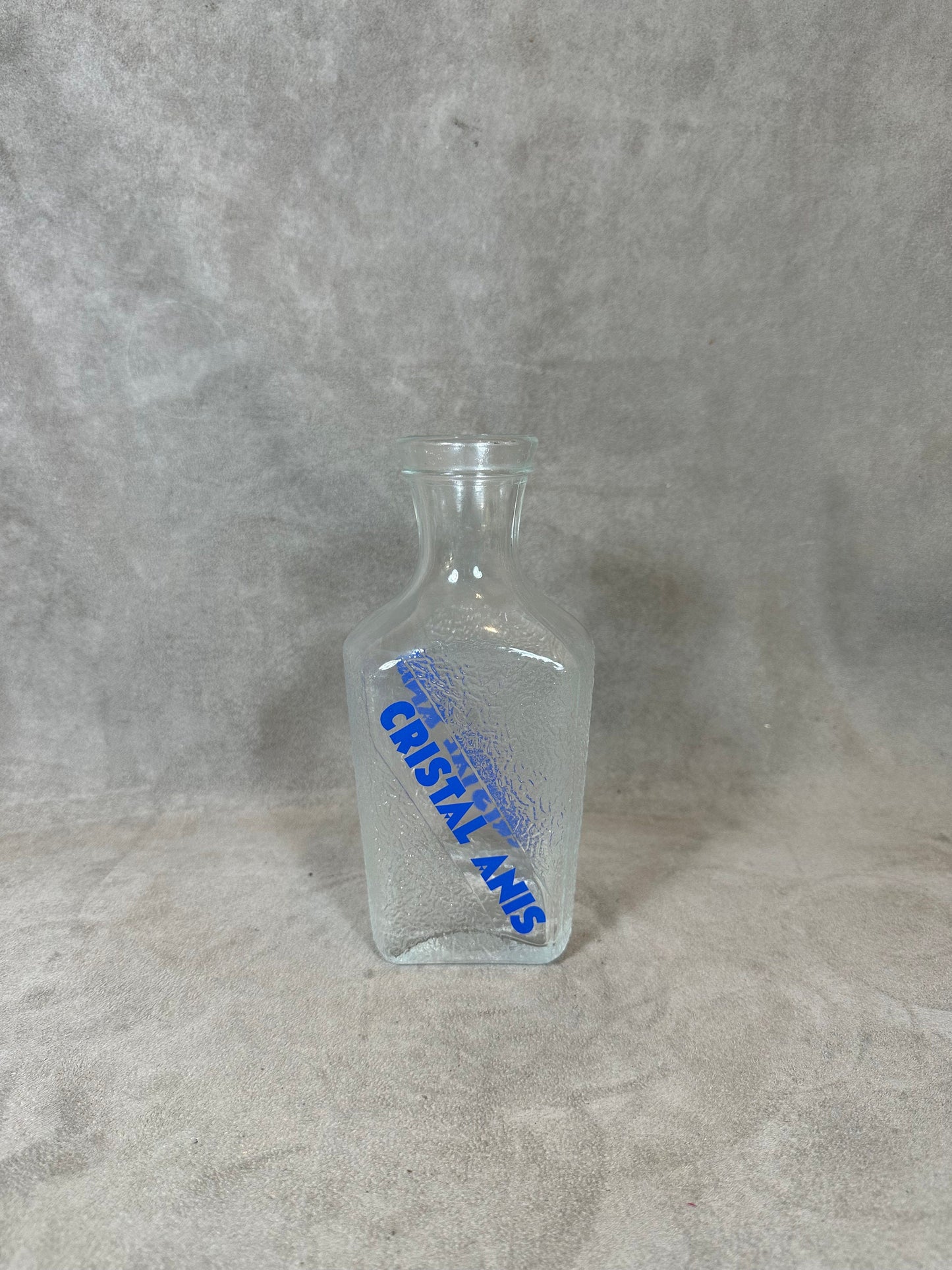 Glass Water Pitcher, Anise Crystal, Made in France, Vintage 1980