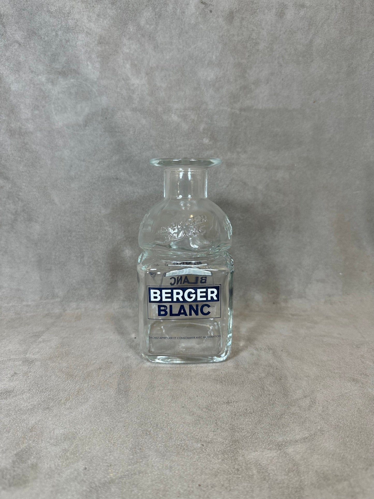 Berger white glass water jug ​​Made in France vintage Year 1980