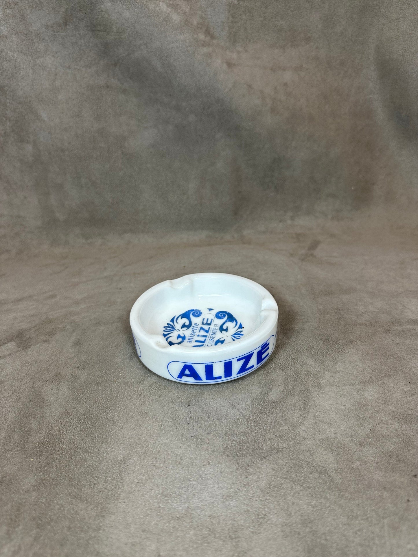 Anisette Alizé bar ashtray vintage advertising ashtray in glass Vintage 1980