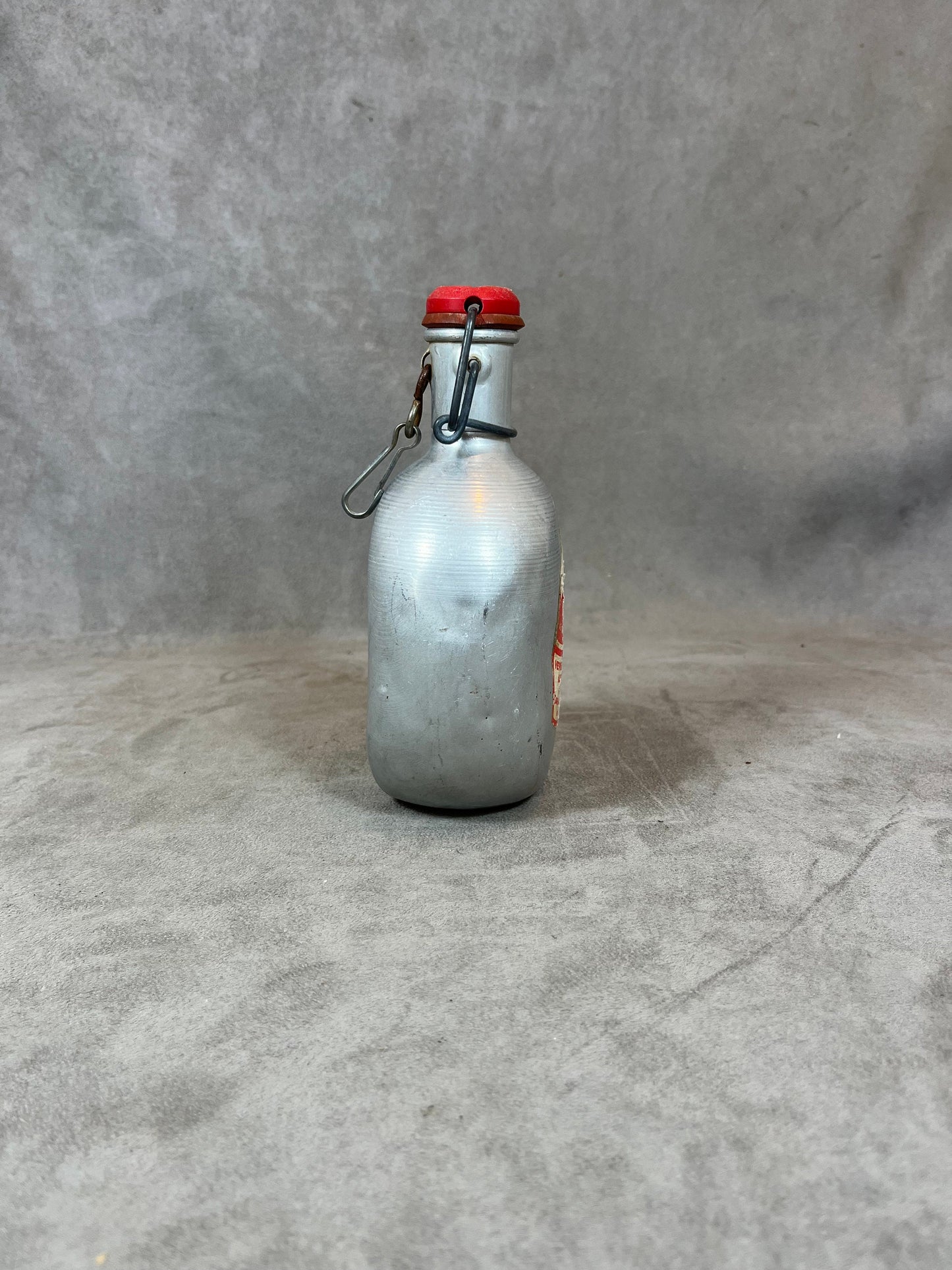 Le Grand Tétras aluminum bottle with vintage mechanical cap, capacity 0.5 liters, Made in France