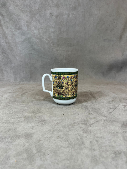 Porcelain Mug, Floral Decor, Made in France, Vintage 1980